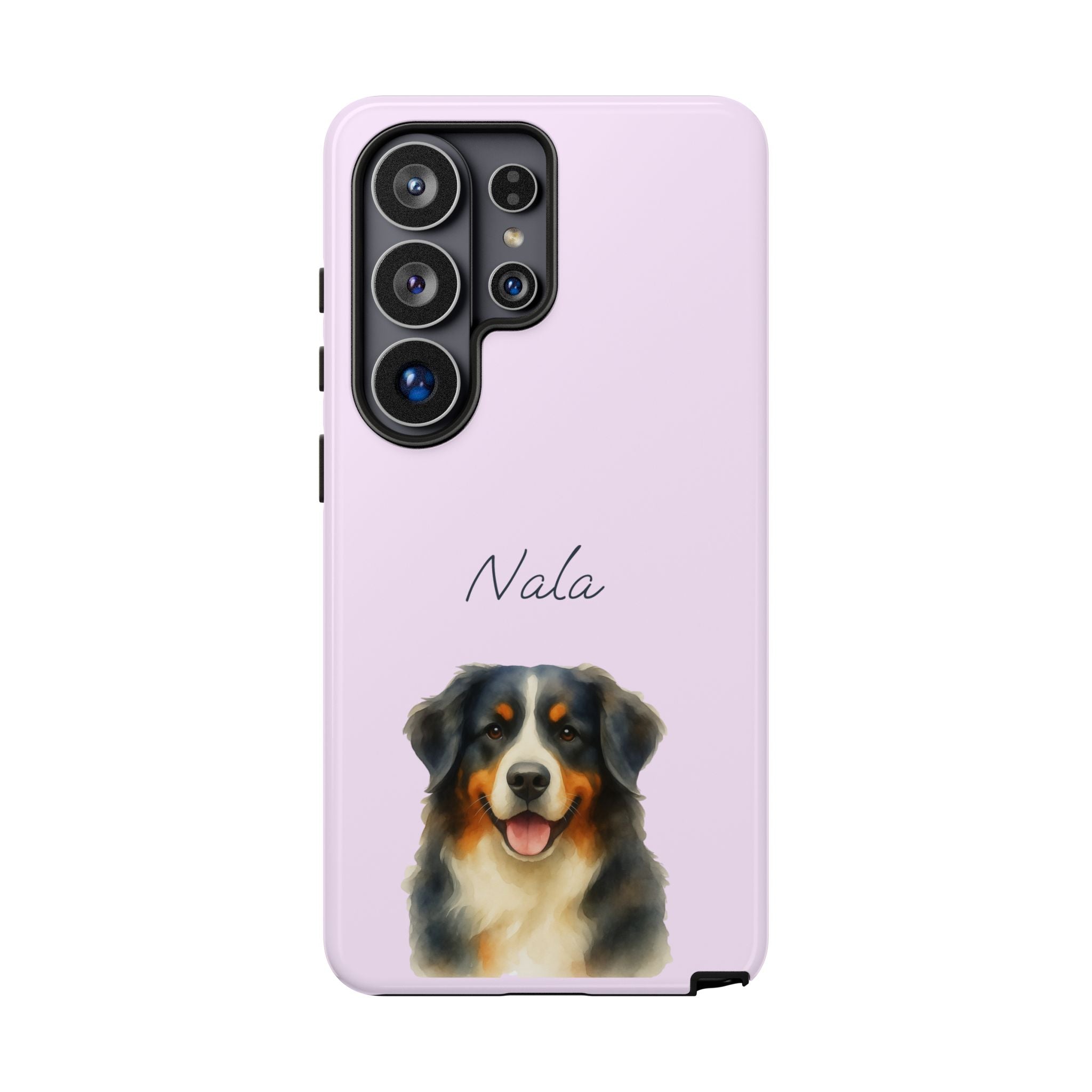 Pet Aquarell Lavendel – Personalisierte Handyhülle mit Dual-Layer-Schutz