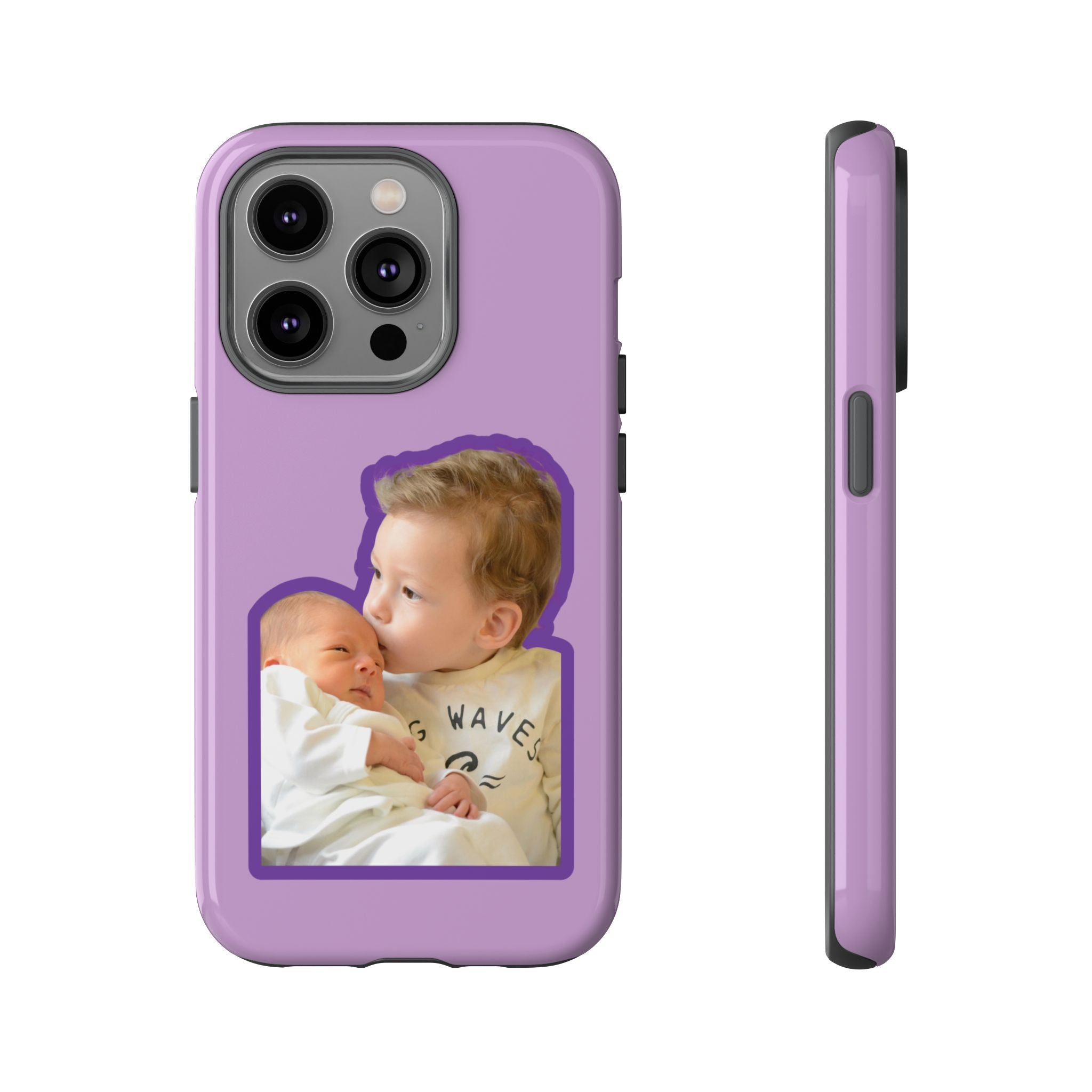 PURPLE CARTOON – Personalisierte Foto Handyhülle mit Dual-Layer-Schutz