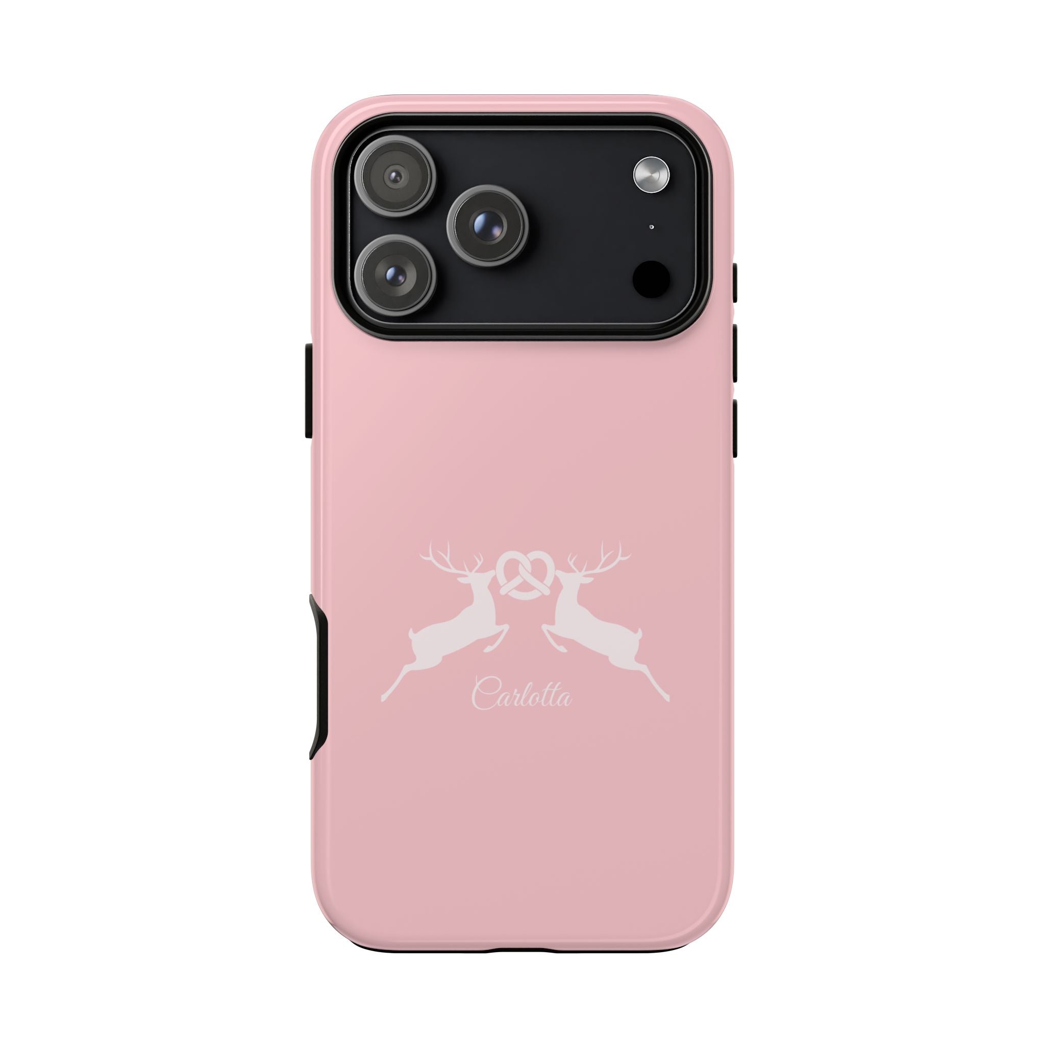 HIRSCH ROSE – Personalisierte Handyhülle mit Dual-Layer-Schutz