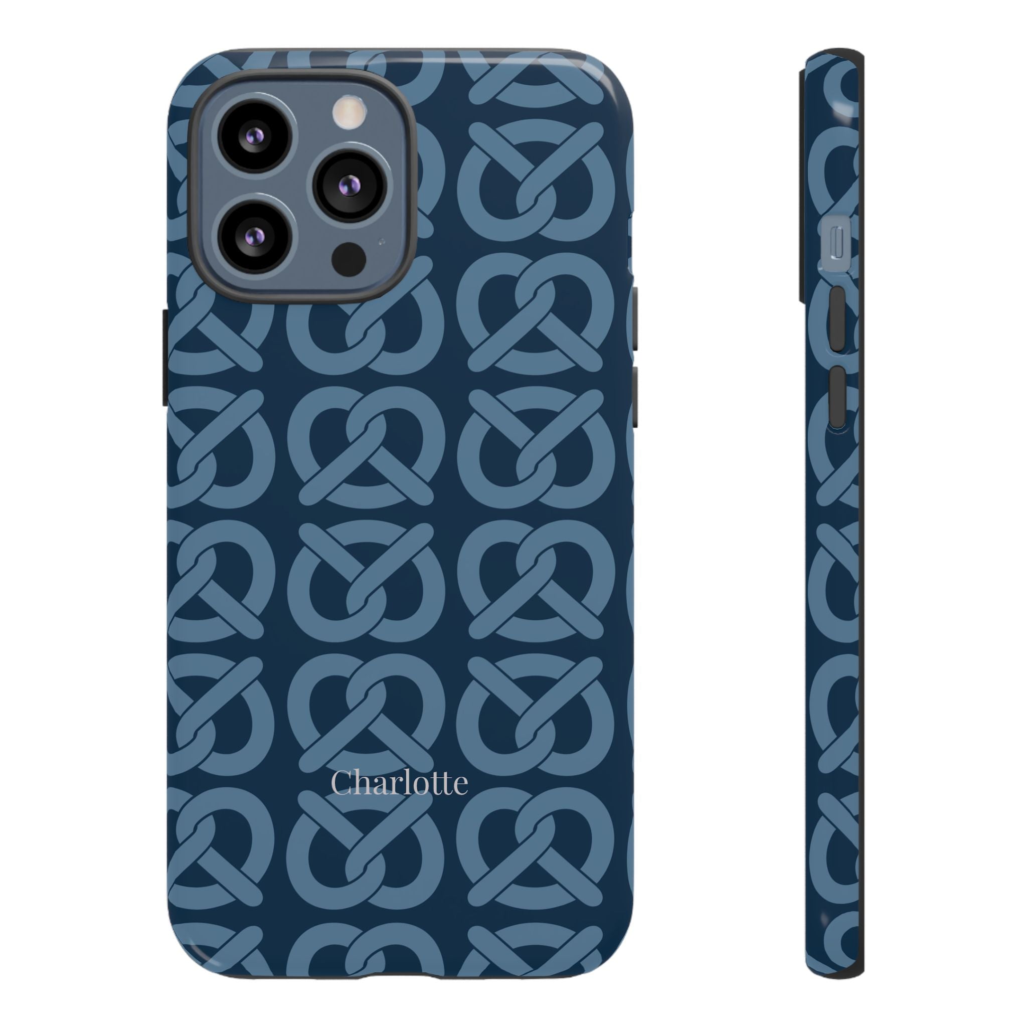 BREZN MONOGRAMM NACHTBLAU – Personalisierte Handyhülle mit Dual-Layer-Schutz