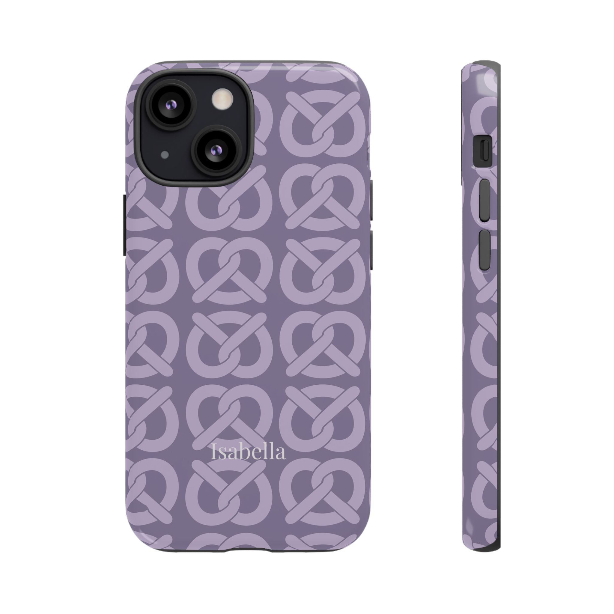 BREZN MONOGRAMM LAVENDEL – Personalisierte Handyhülle mit Dual-Layer-Schutz