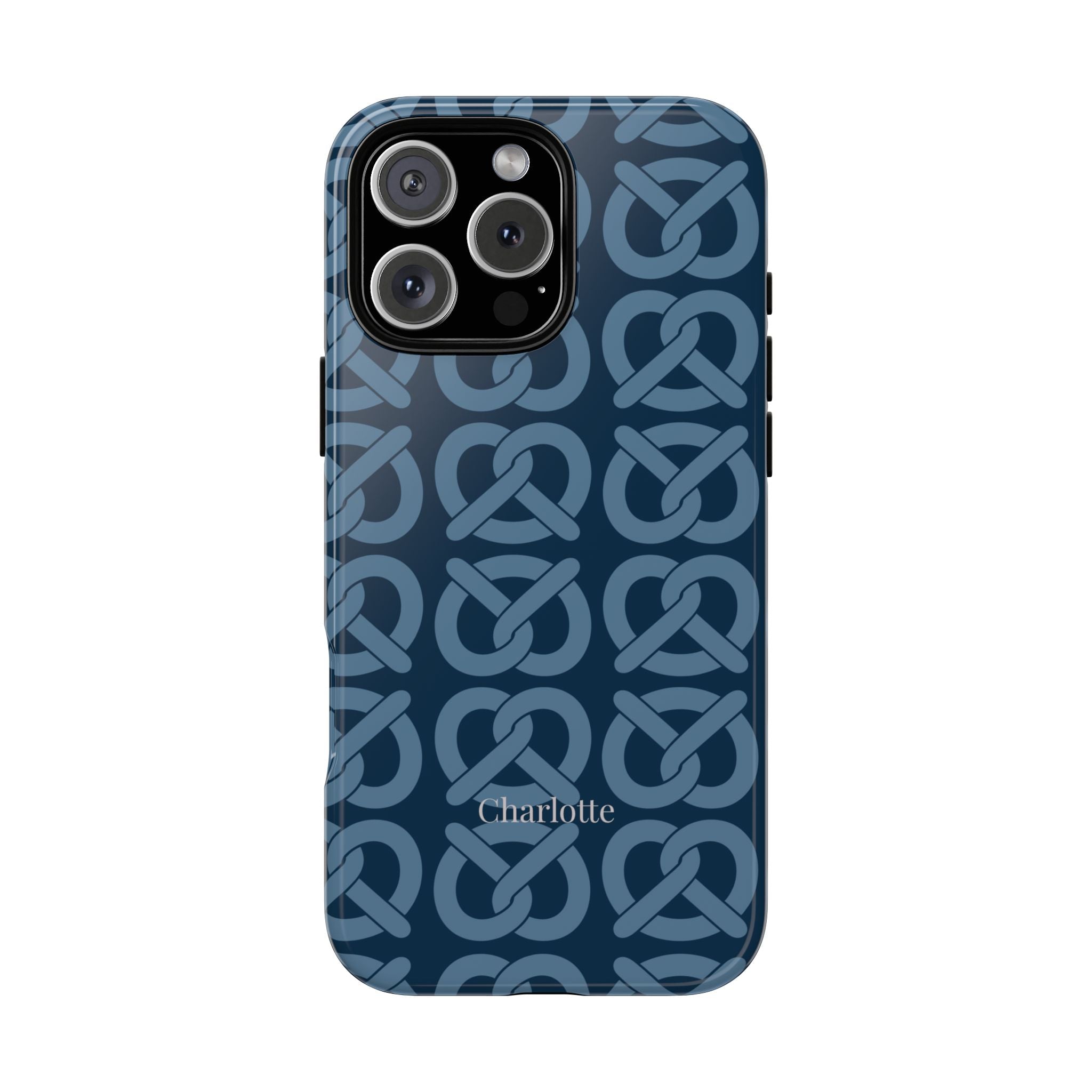 BREZN MONOGRAMM NACHTBLAU – Personalisierte Handyhülle mit Dual-Layer-Schutz