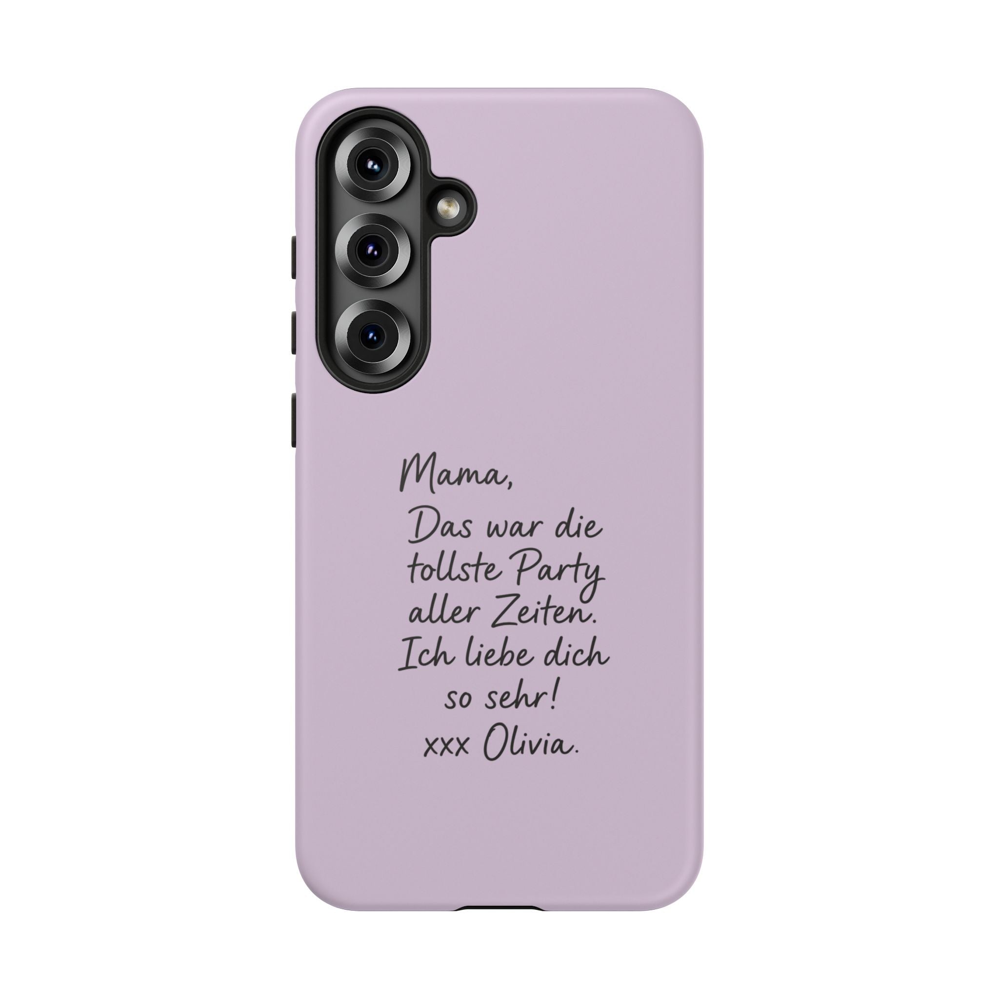LAVENDER HANDWRITTEN NOTE – Personalisierte Handyhülle mit Dual-Layer-Schutz