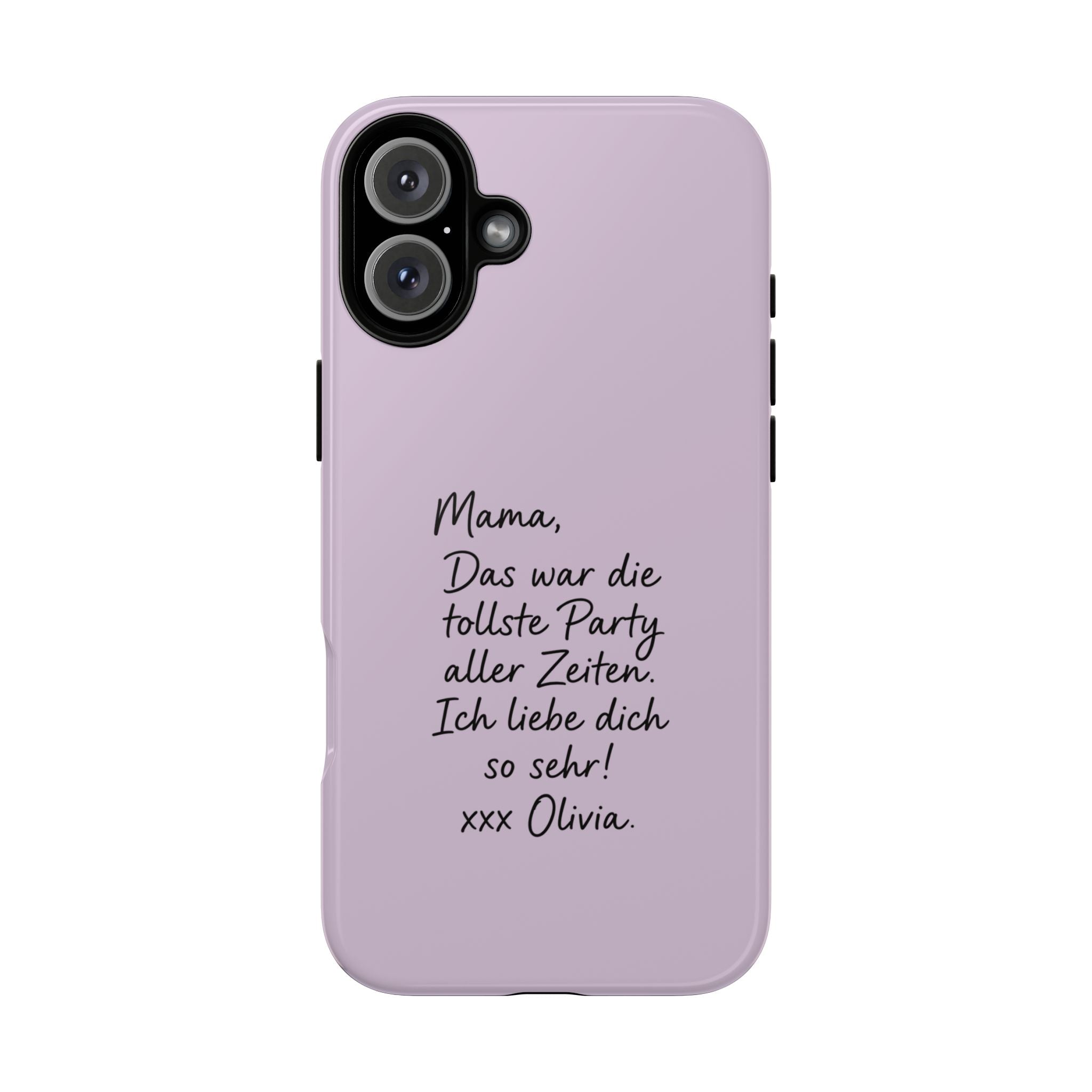 LAVENDER HANDWRITTEN NOTE – Personalisierte Handyhülle mit Dual-Layer-Schutz