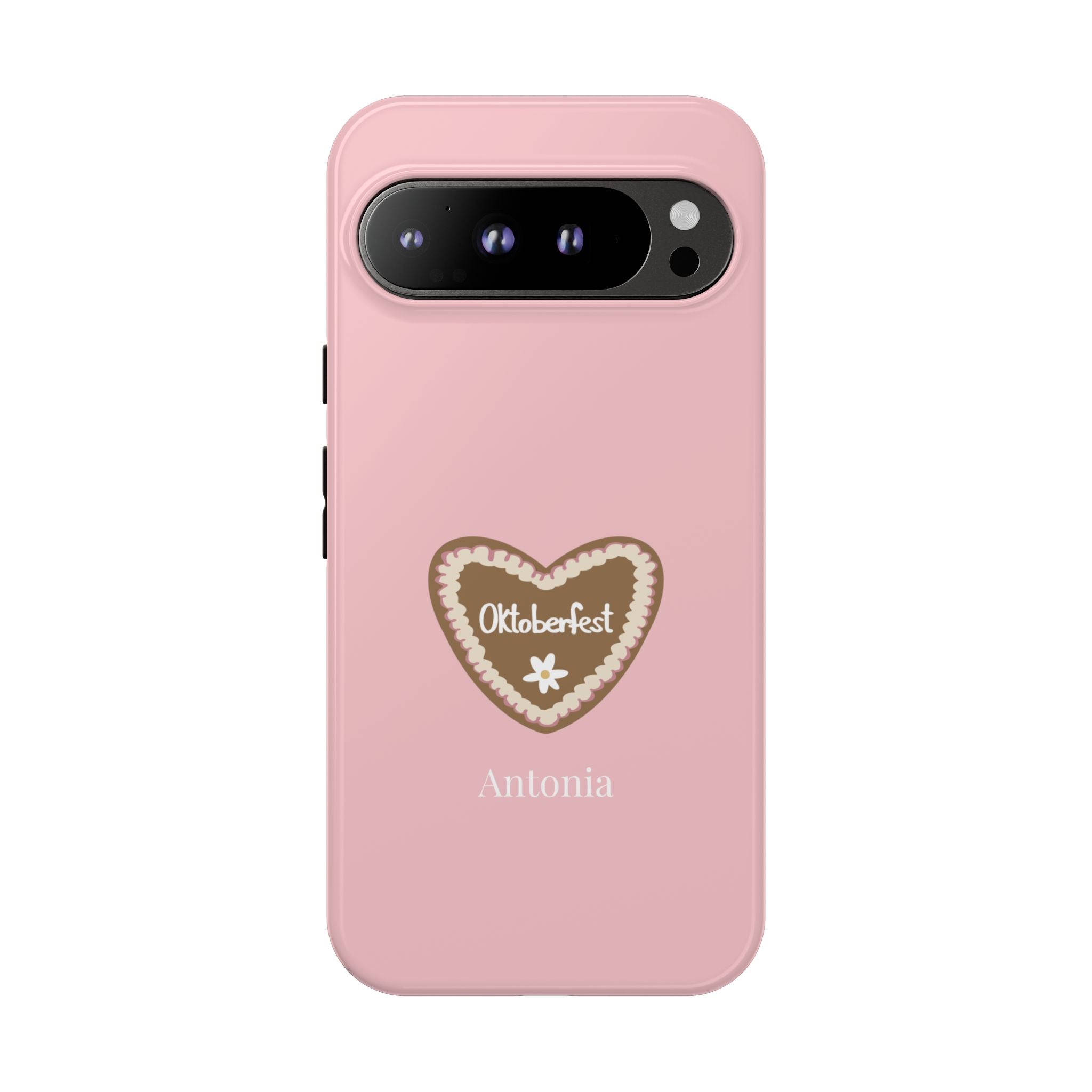 OKTOBERFEST HERZ ROSE – Personalisierte Handyhülle mit Dual-Layer-Schutz