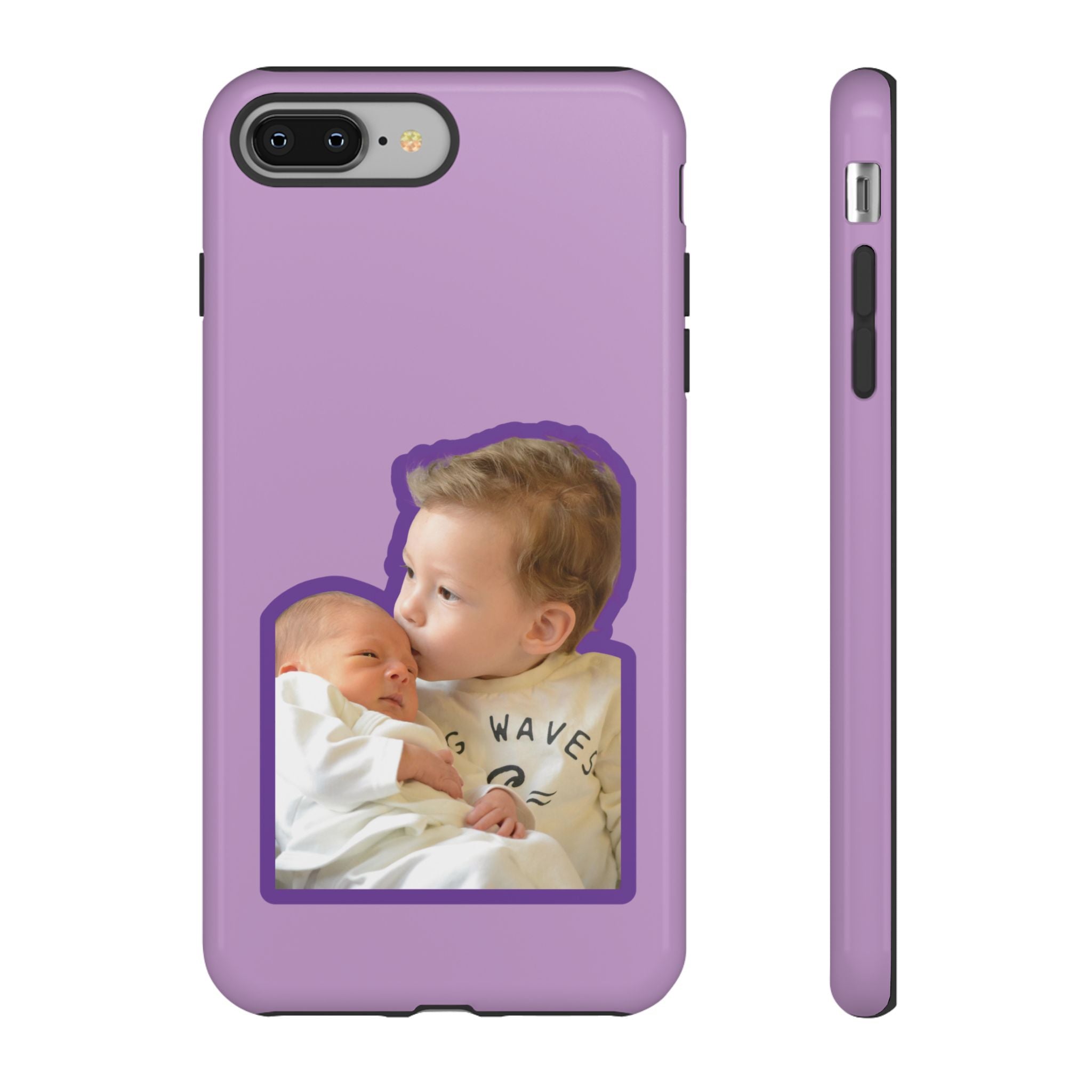 PURPLE CARTOON – Personalisierte Foto Handyhülle mit Dual-Layer-Schutz