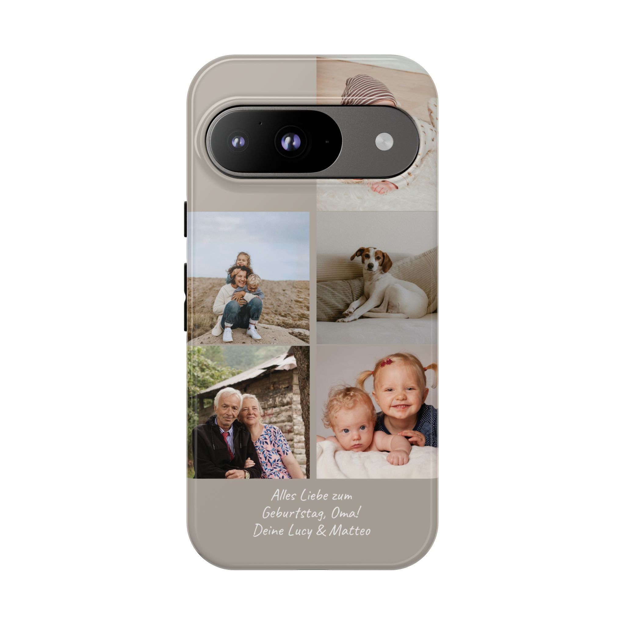 BEIGE COLLAGE – Personalisierte Foto Handyhülle mit Dual-Layer-Schutz