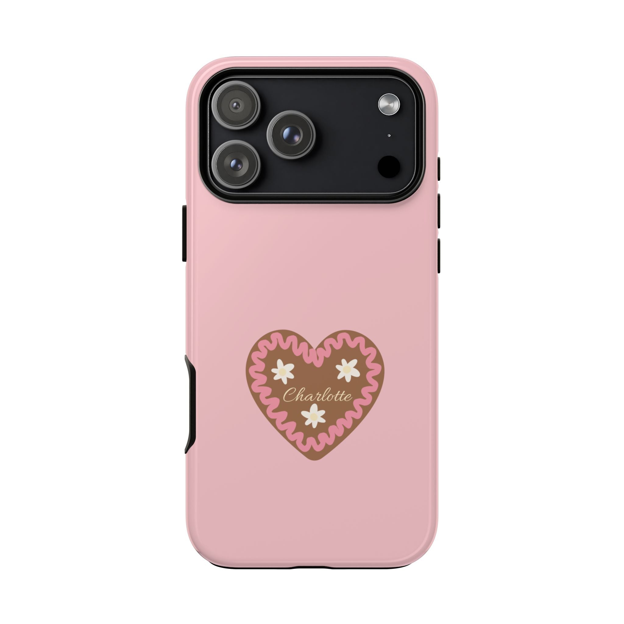 WIESNHERZ ROSE – Personalisierte Handyhülle mit Dual-Layer-Schutz