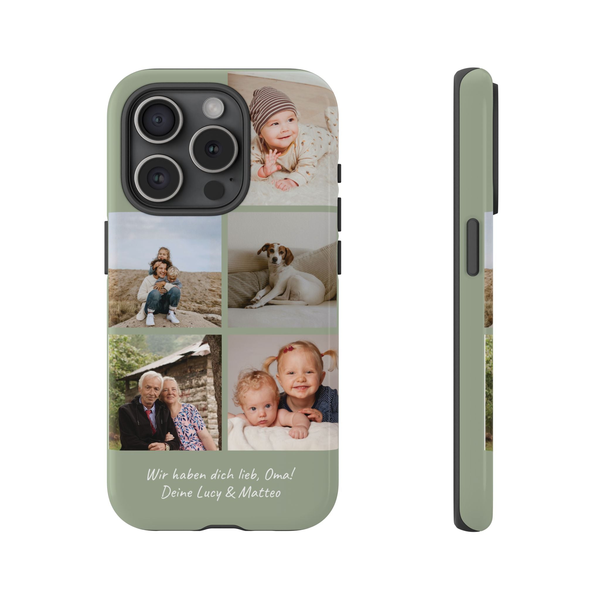 SALBEI PHOTO COLLAGE – Personalisierte Foto Handyhülle mit Dual-Layer-Schutz