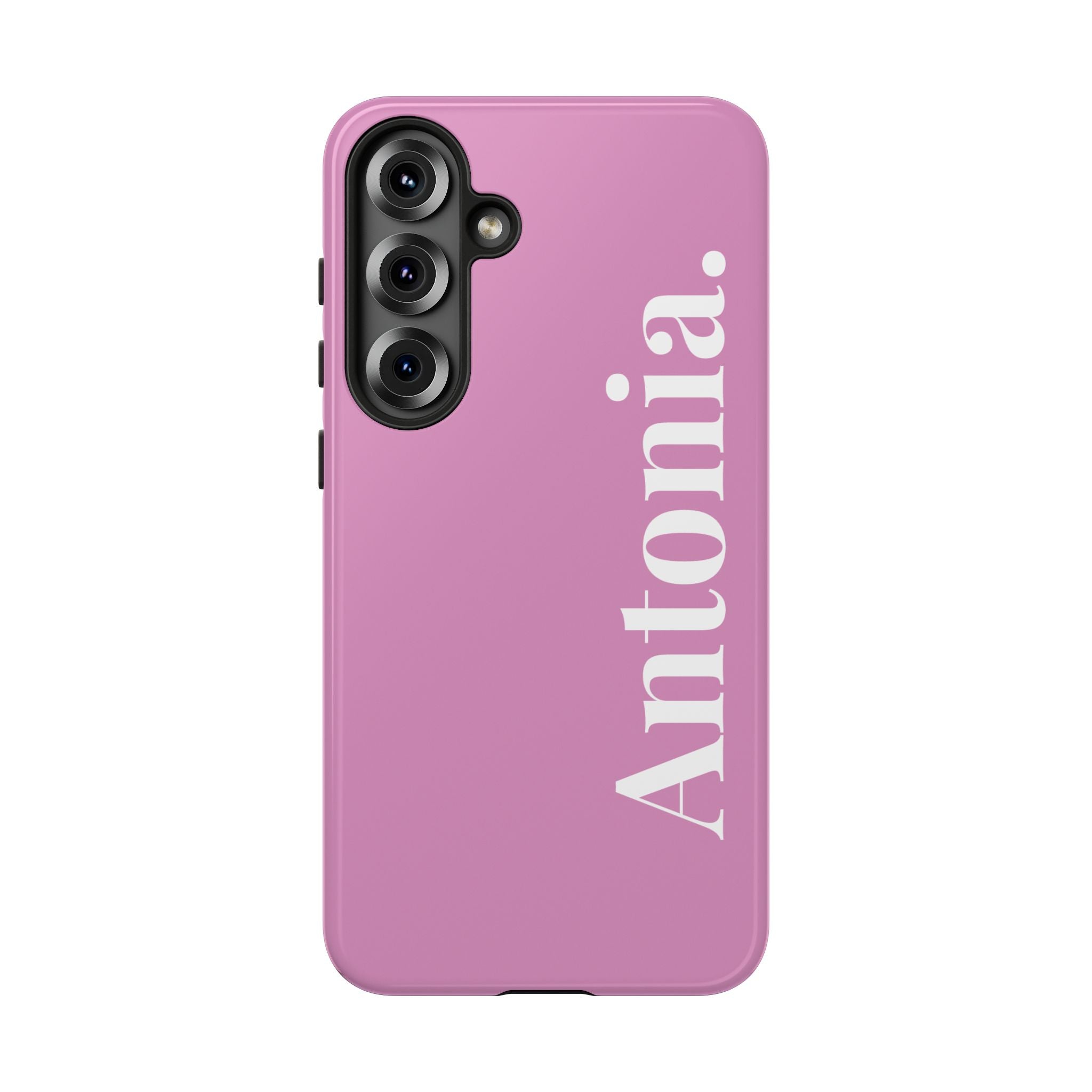 PINK BOLD NAME – Personalisierte Handyhülle mit Dual-Layer-Schutz