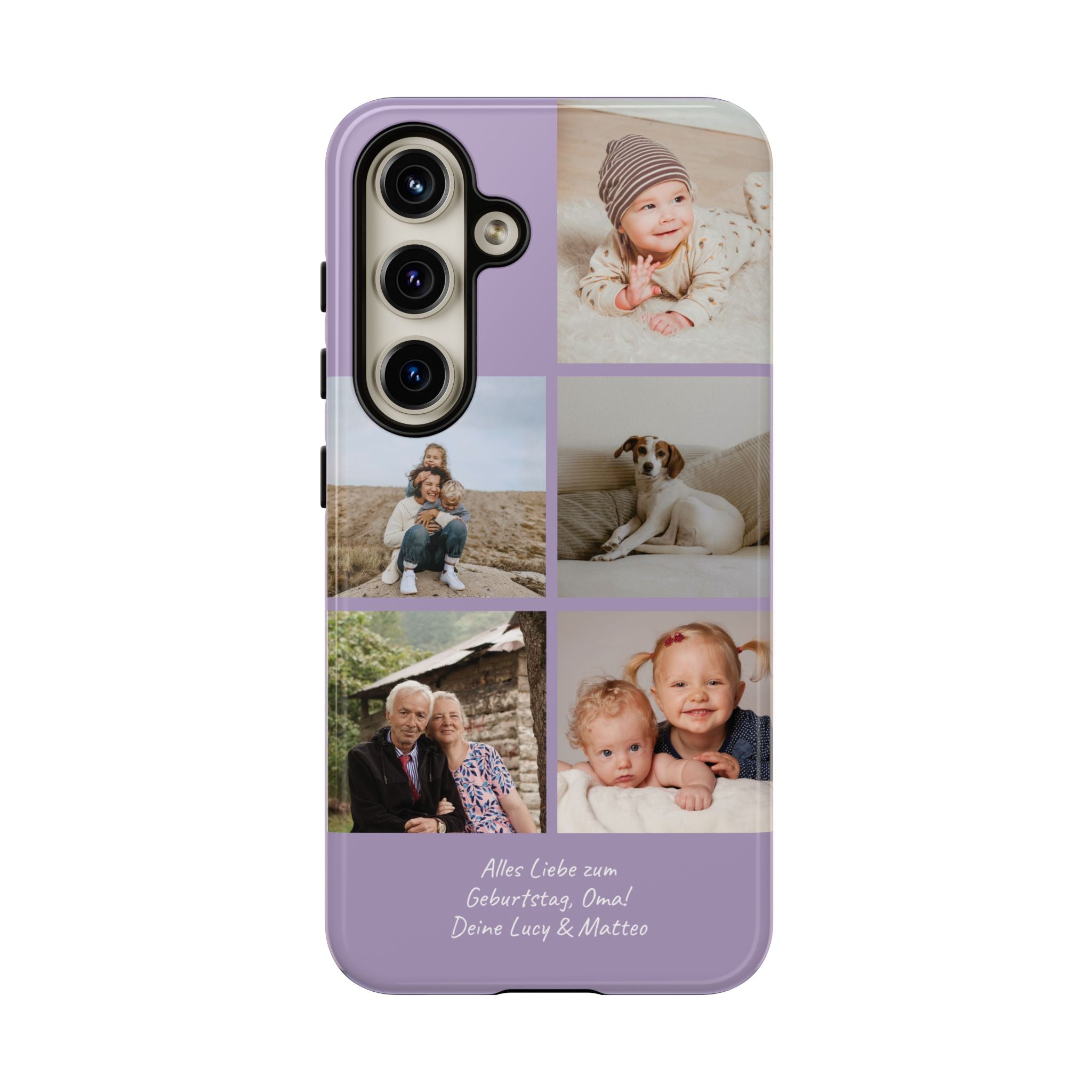 LAVENDEL COLLAGE – Personalisierte Foto Handyhülle mit Dual-Layer-Schutz