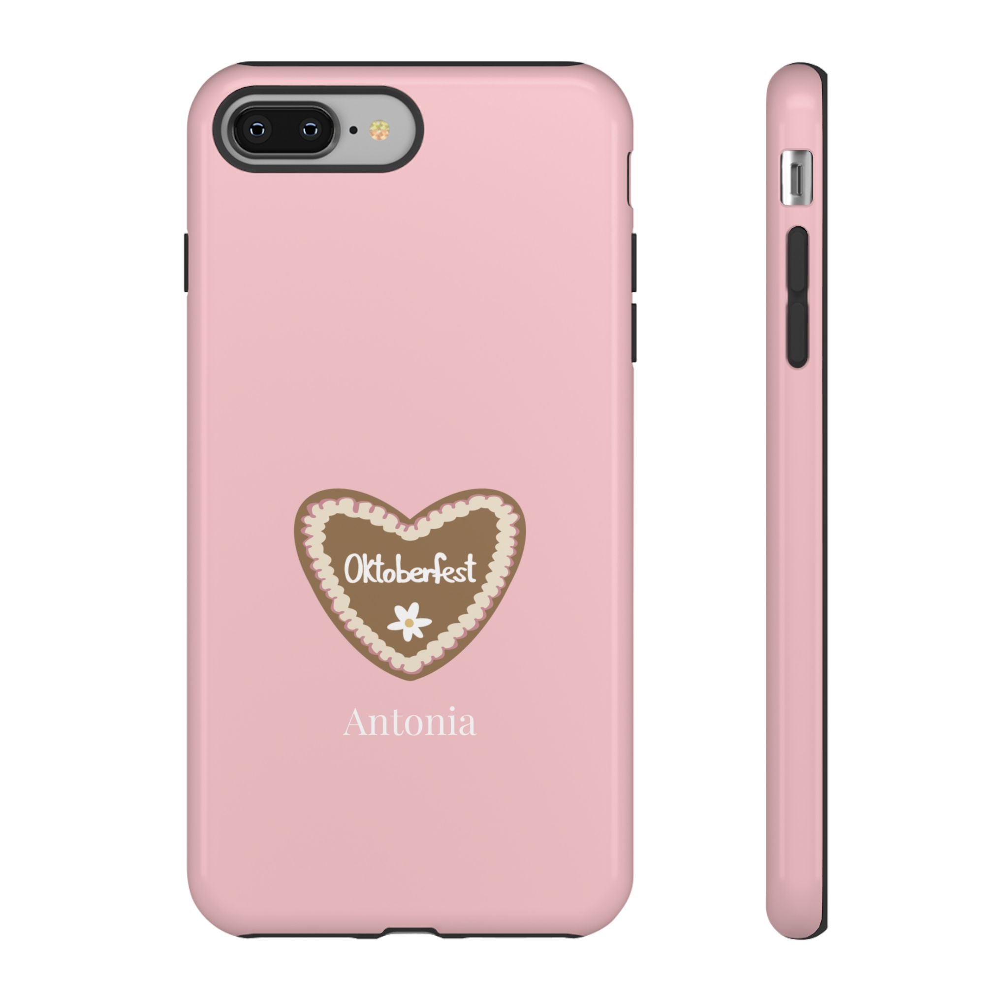 OKTOBERFEST HERZ ROSE – Personalisierte Handyhülle mit Dual-Layer-Schutz