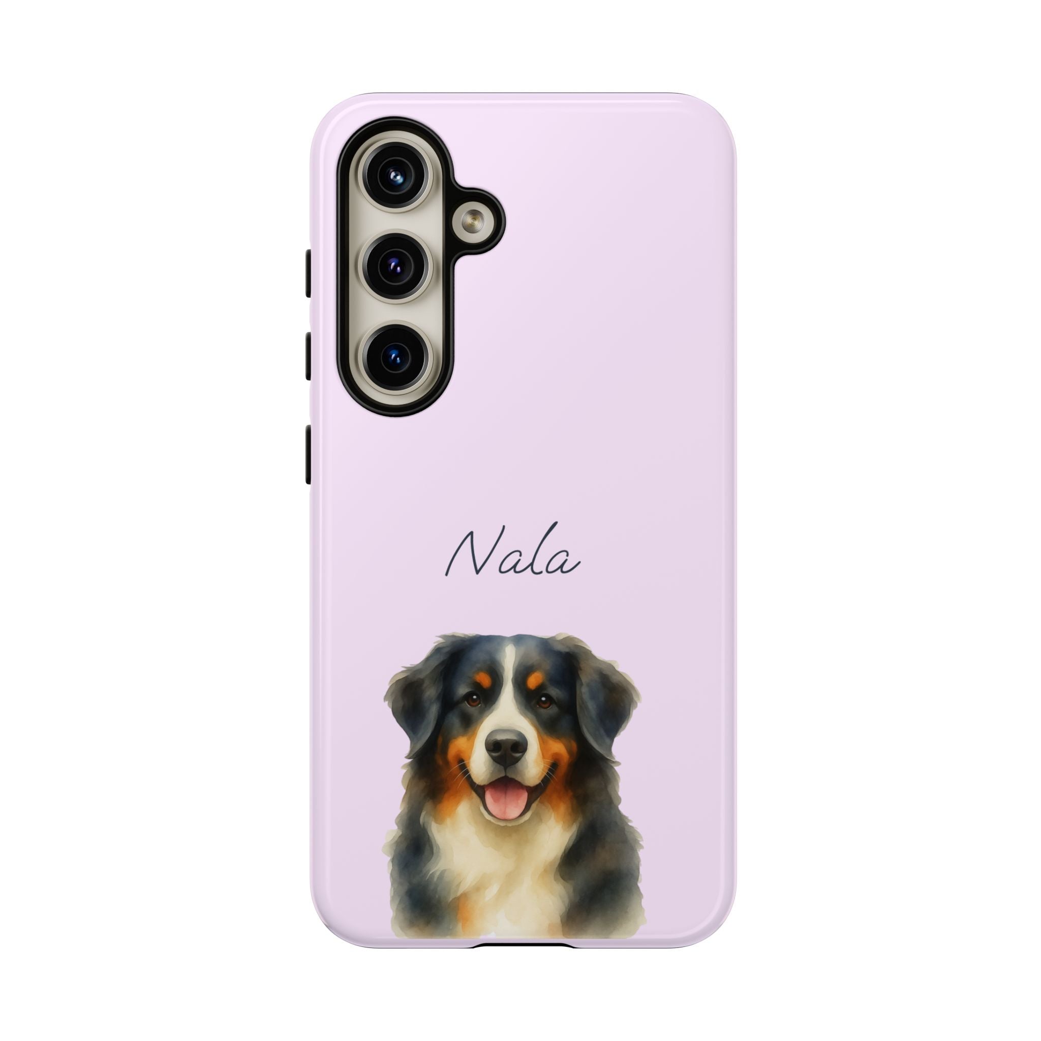 Pet Aquarell Lavendel – Personalisierte Handyhülle mit Dual-Layer-Schutz