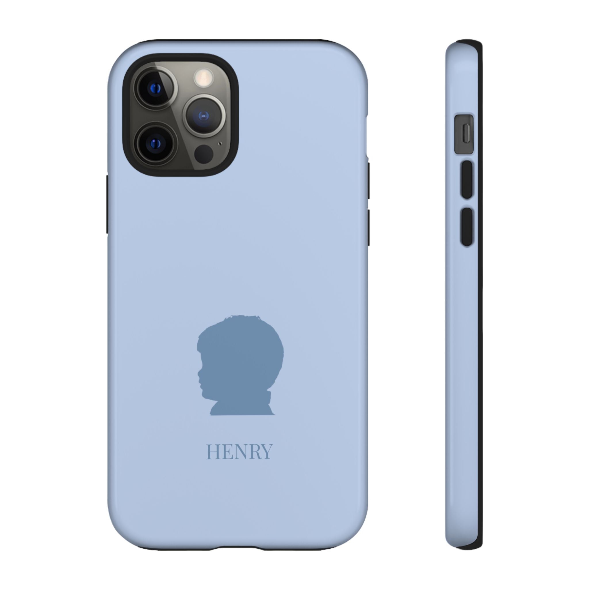 SILHOUETTE BLUE – Personalisierte Handyhülle mit Dual-Layer-Schutz