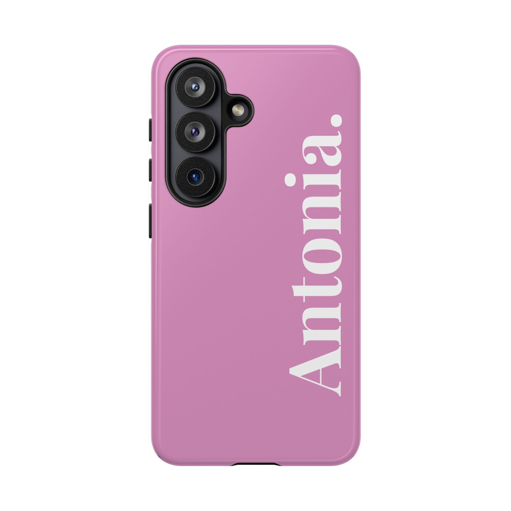 PINK BOLD NAME – Personalisierte Handyhülle mit Dual-Layer-Schutz