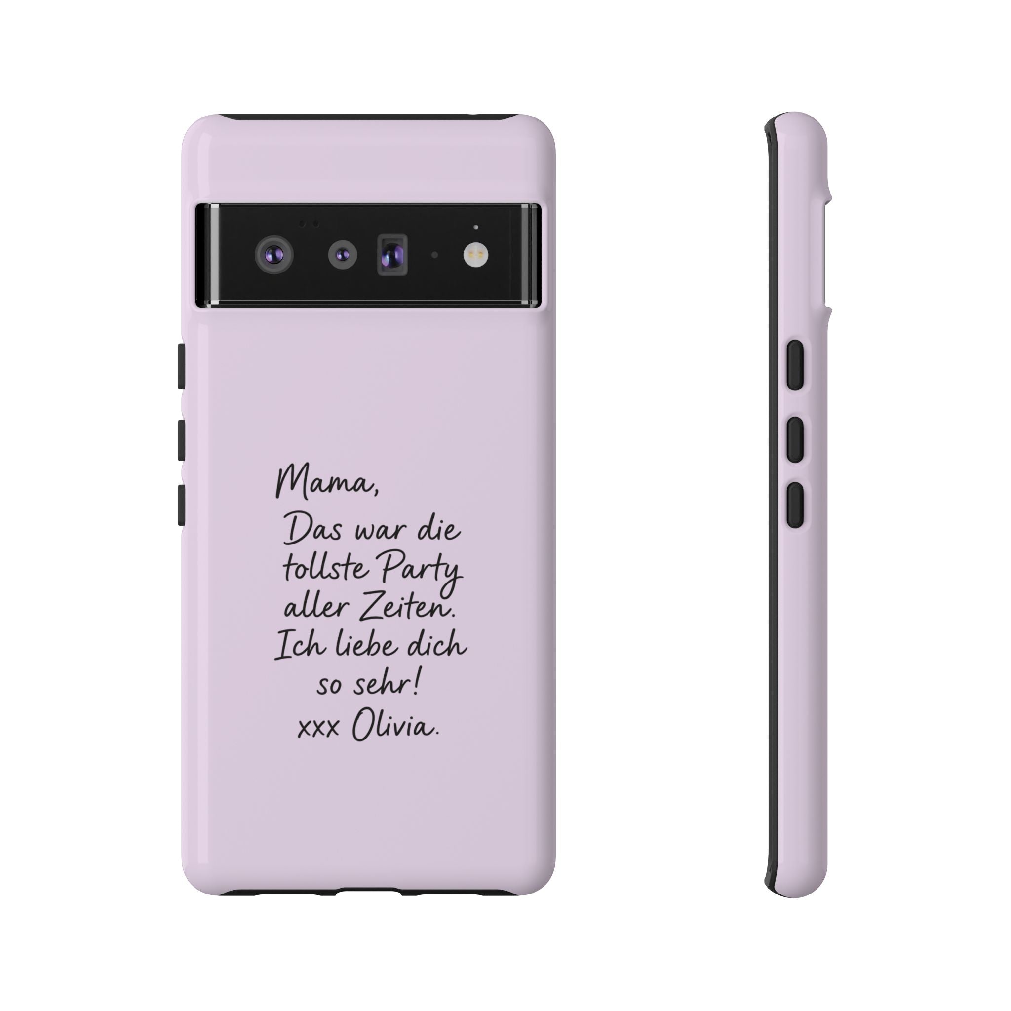 LAVENDEL mit handgeschriebener Notiz – Personalisierte Handyhülle mit Dual-Layer-Schutz