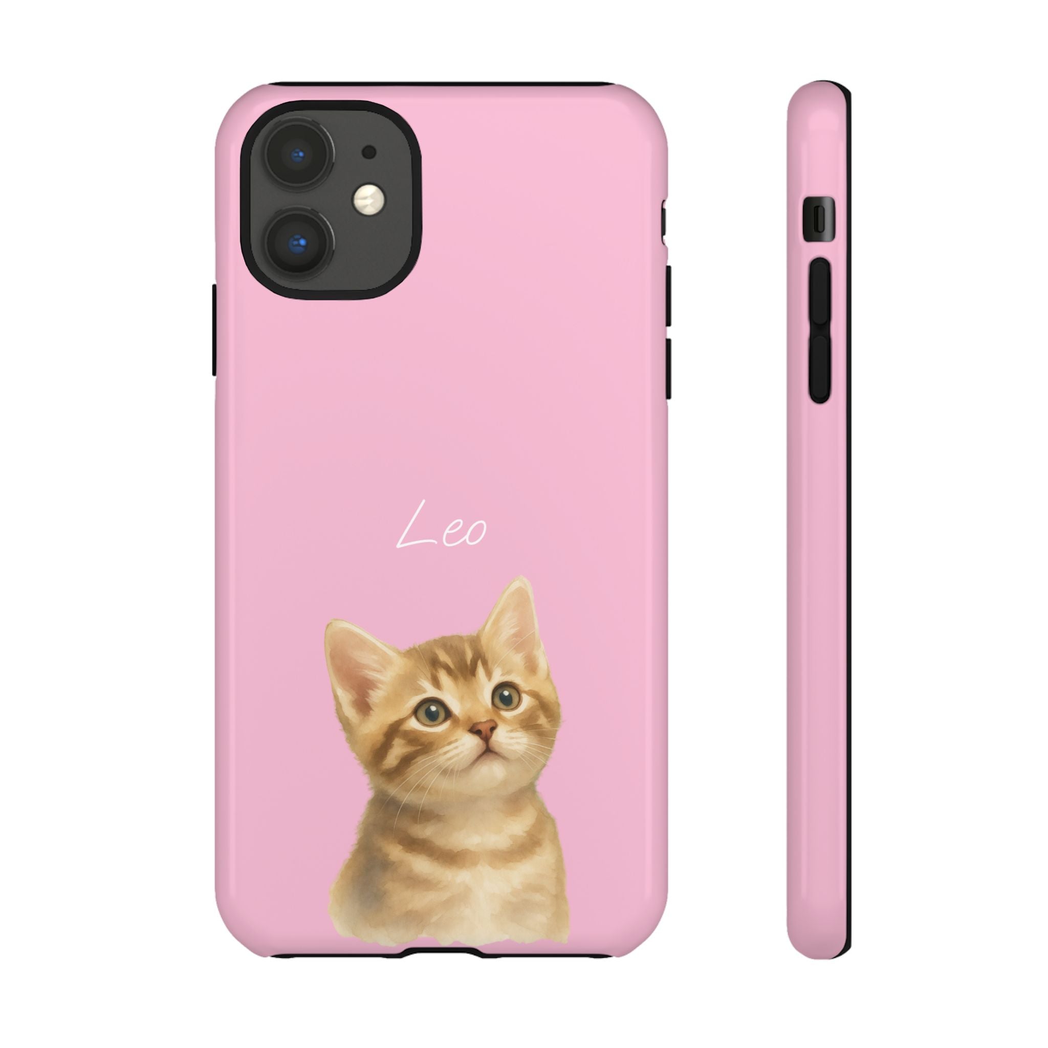 PET AQUARELL PINK – Personalisierte Handyhülle mit Dual-Layer-Schutz