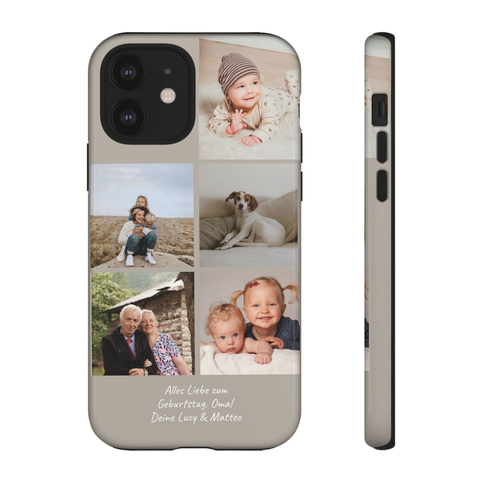 BEIGE COLLAGE – Personalisierte Foto Handyhülle mit Dual-Layer-Schutz