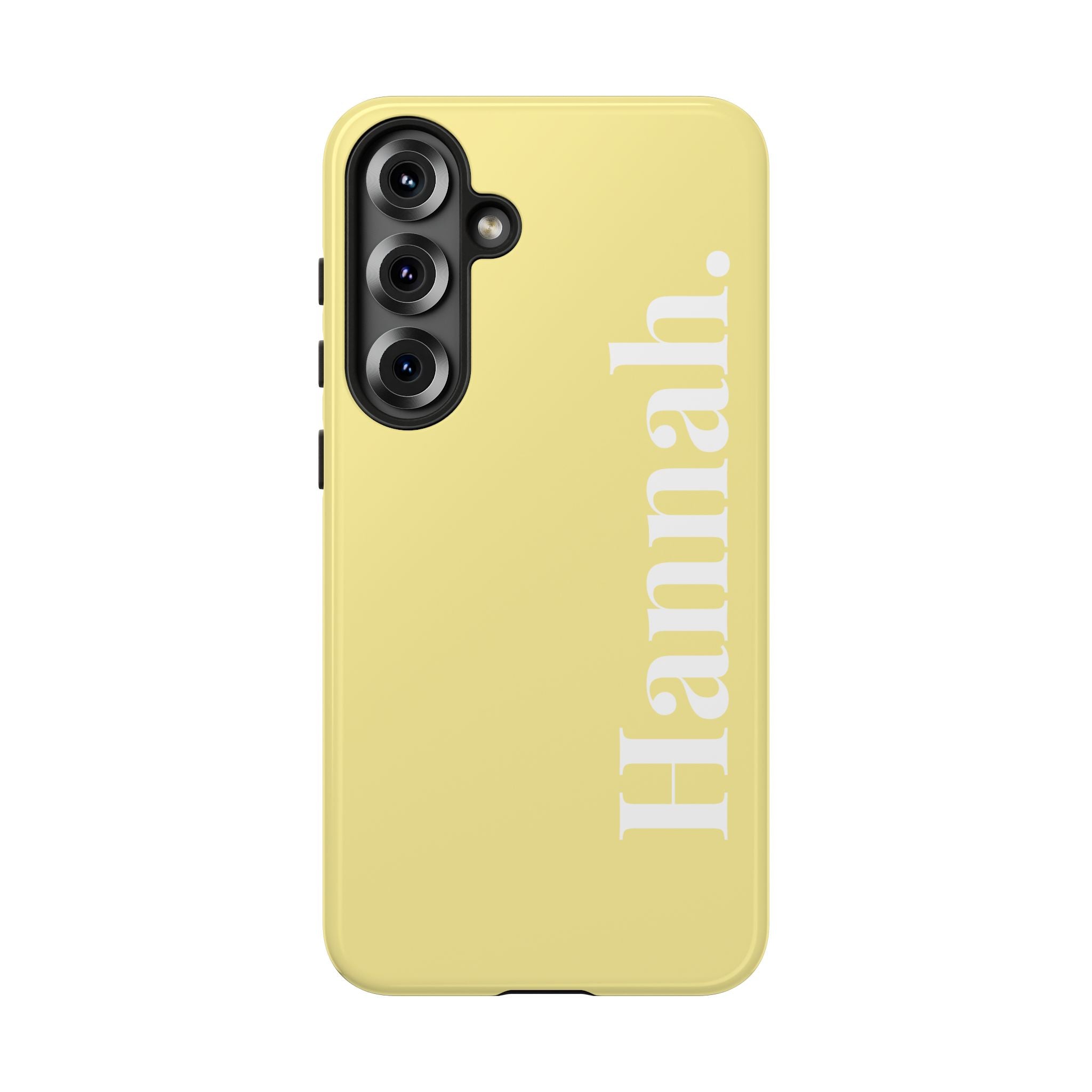 CITRUS YELLOW BOLD NAME – Personalisierte Handyhülle mit Dual-Layer-Schutz