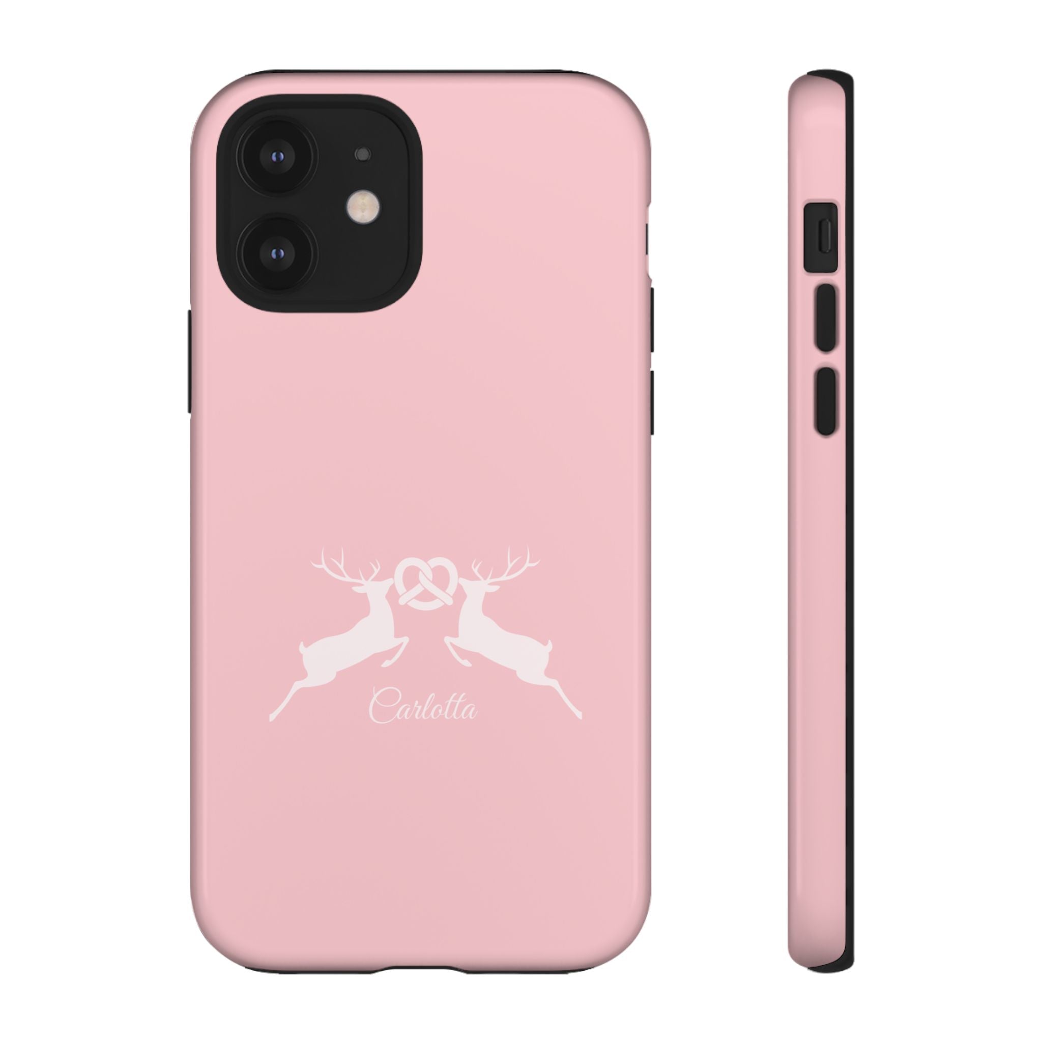 HIRSCH ROSE – Personalisierte Handyhülle mit Dual-Layer-Schutz