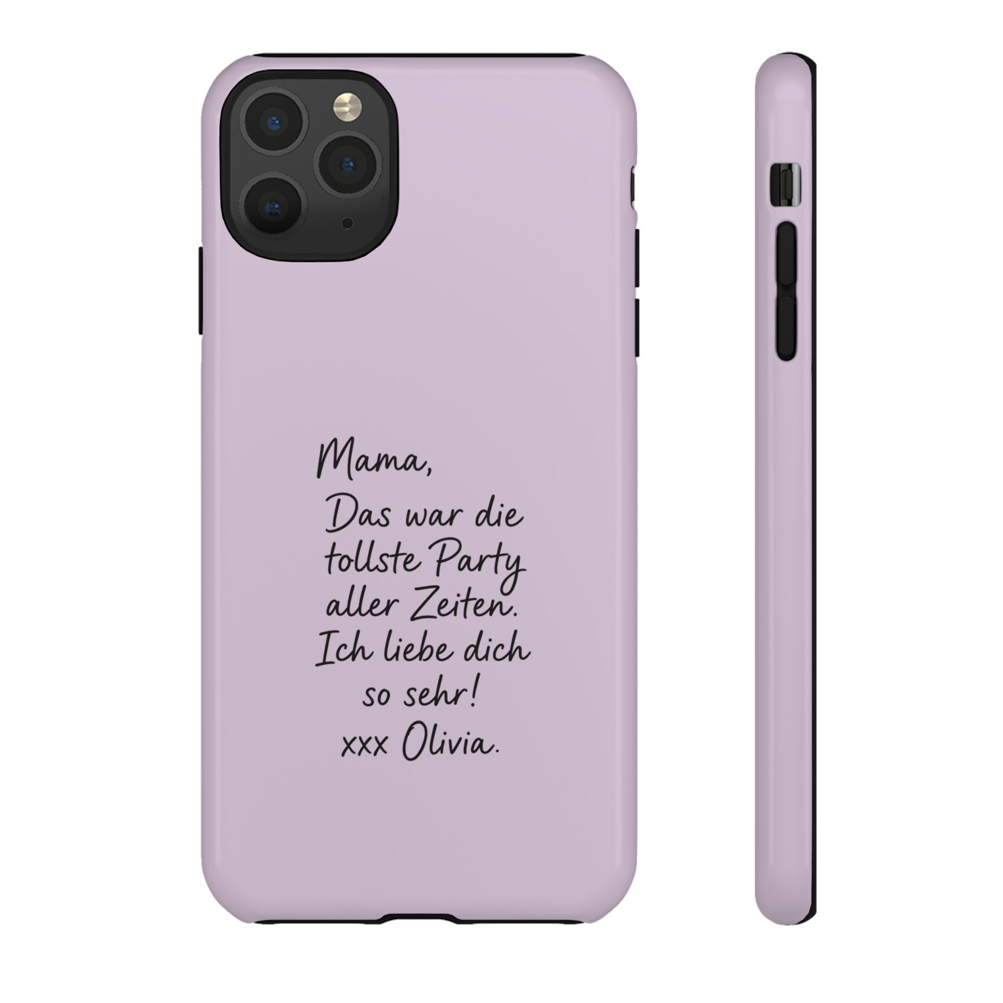 LAVENDER HANDWRITTEN NOTE – Personalisierte Handyhülle mit Dual-Layer-Schutz