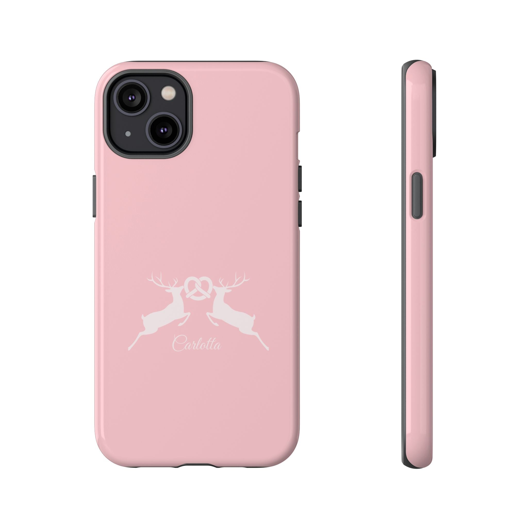 HIRSCH ROSE – Personalisierte Handyhülle mit Dual-Layer-Schutz