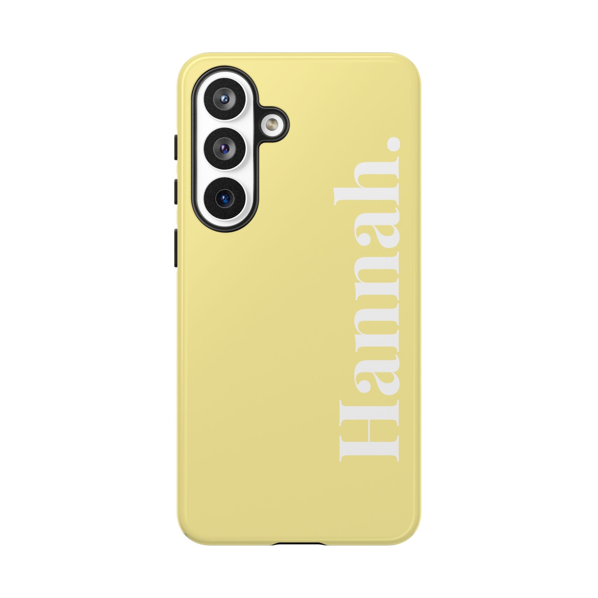 CITRUS YELLOW BOLD NAME – Personalisierte Handyhülle mit Dual-Layer-Schutz