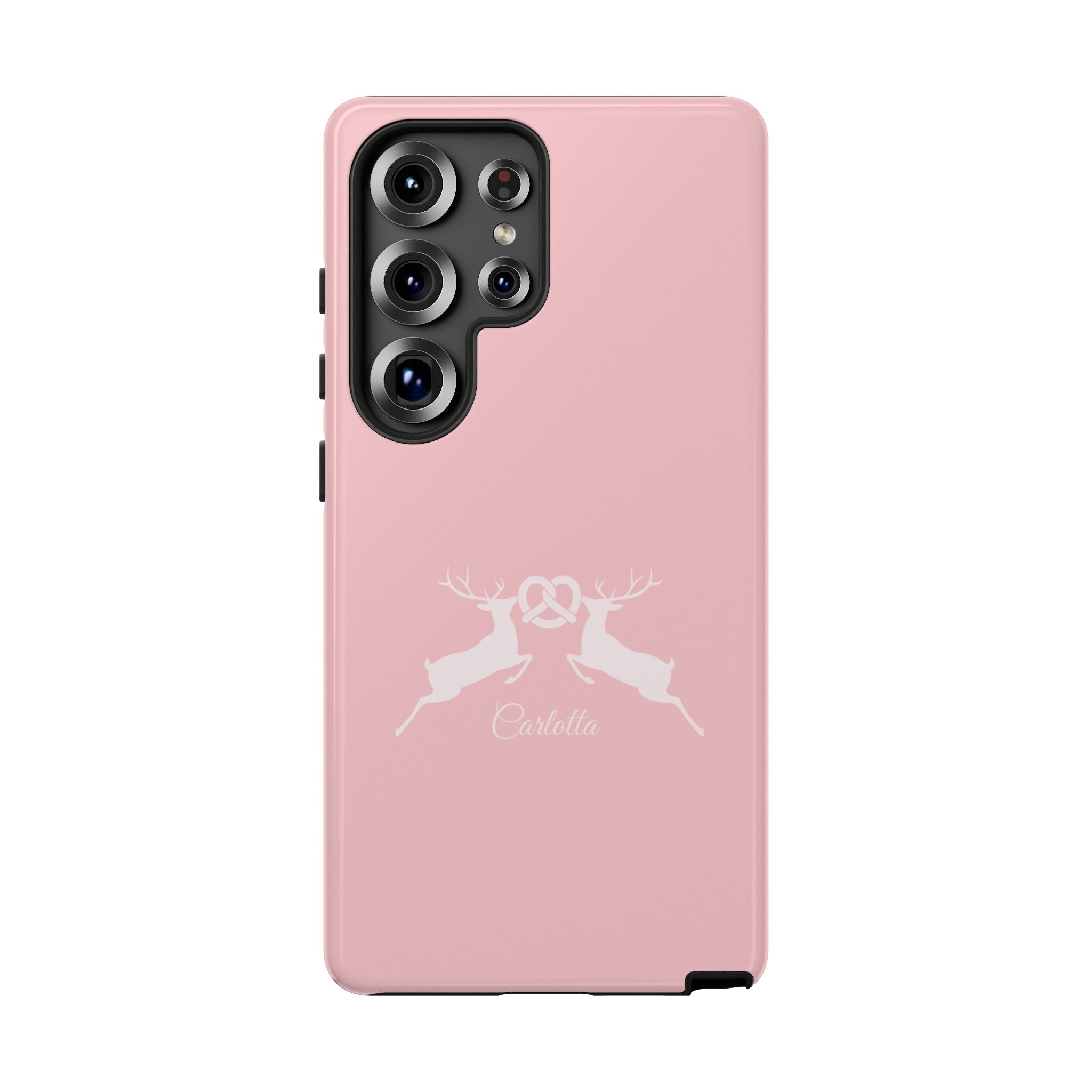 HIRSCH ROSE – Personalisierte Handyhülle mit Dual-Layer-Schutz