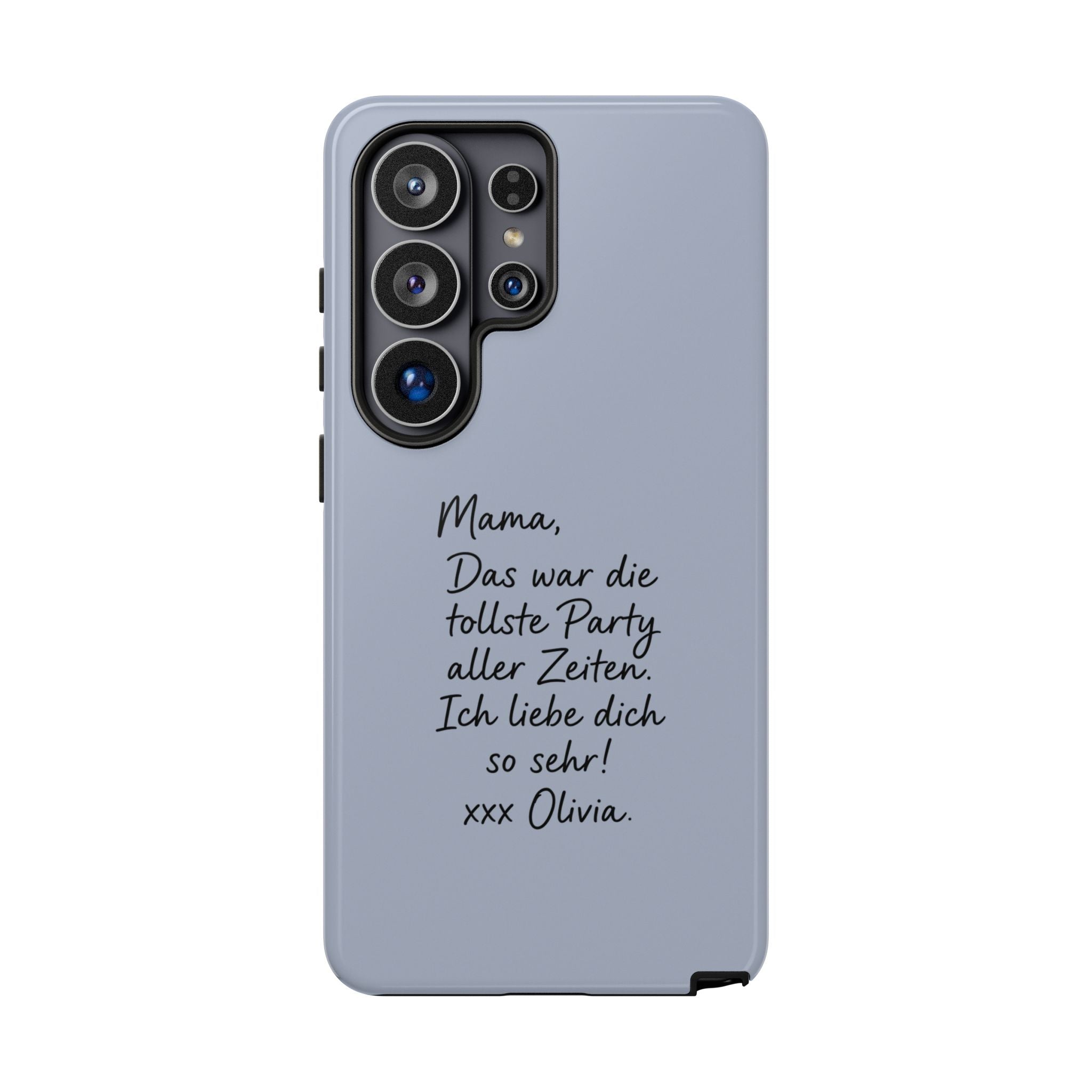 DUSTY BLUE HANDWRITTEN NOTE – Personalisierte Handyhülle mit Dual-Layer-Schutz
