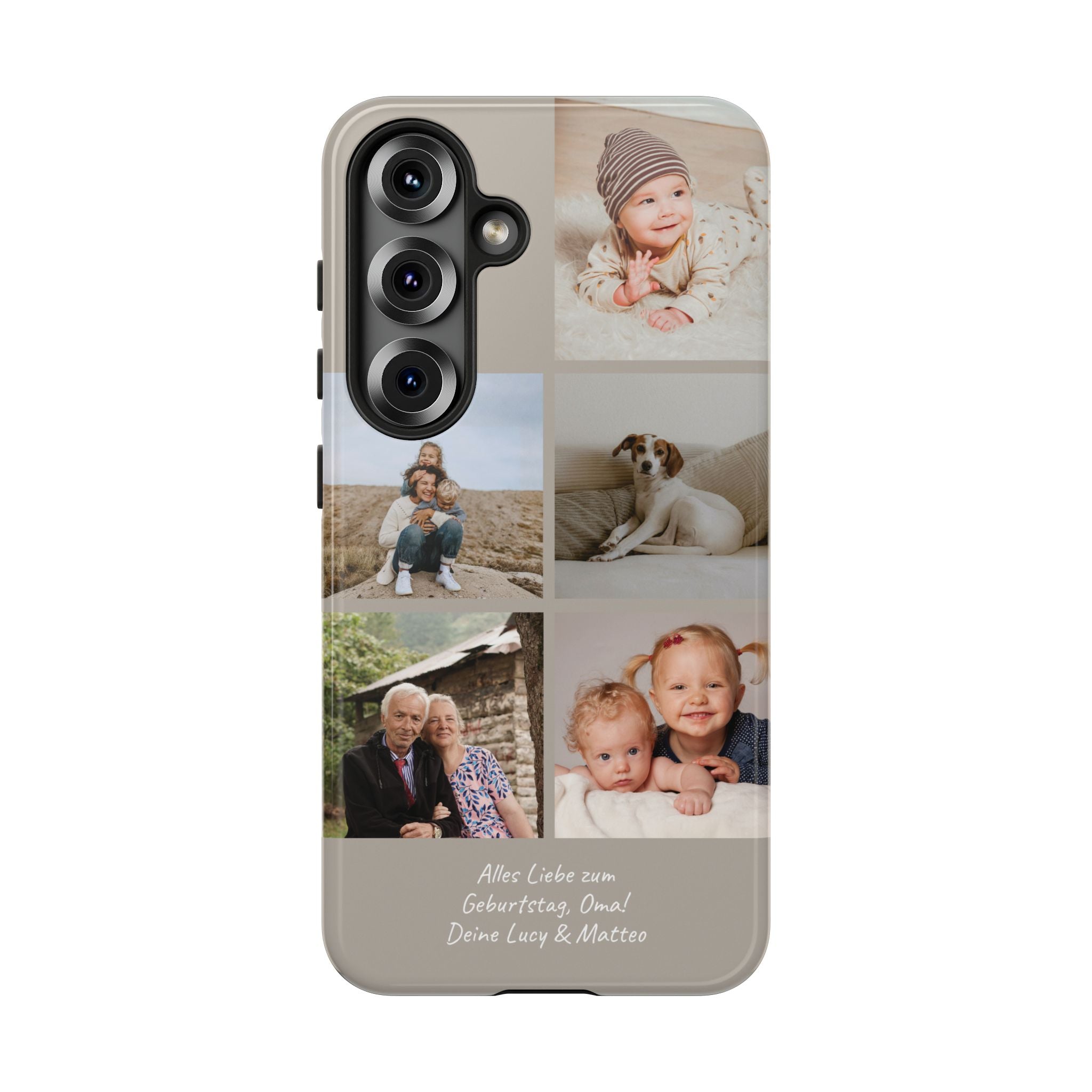 BEIGE COLLAGE – Personalisierte Foto Handyhülle mit Dual-Layer-Schutz