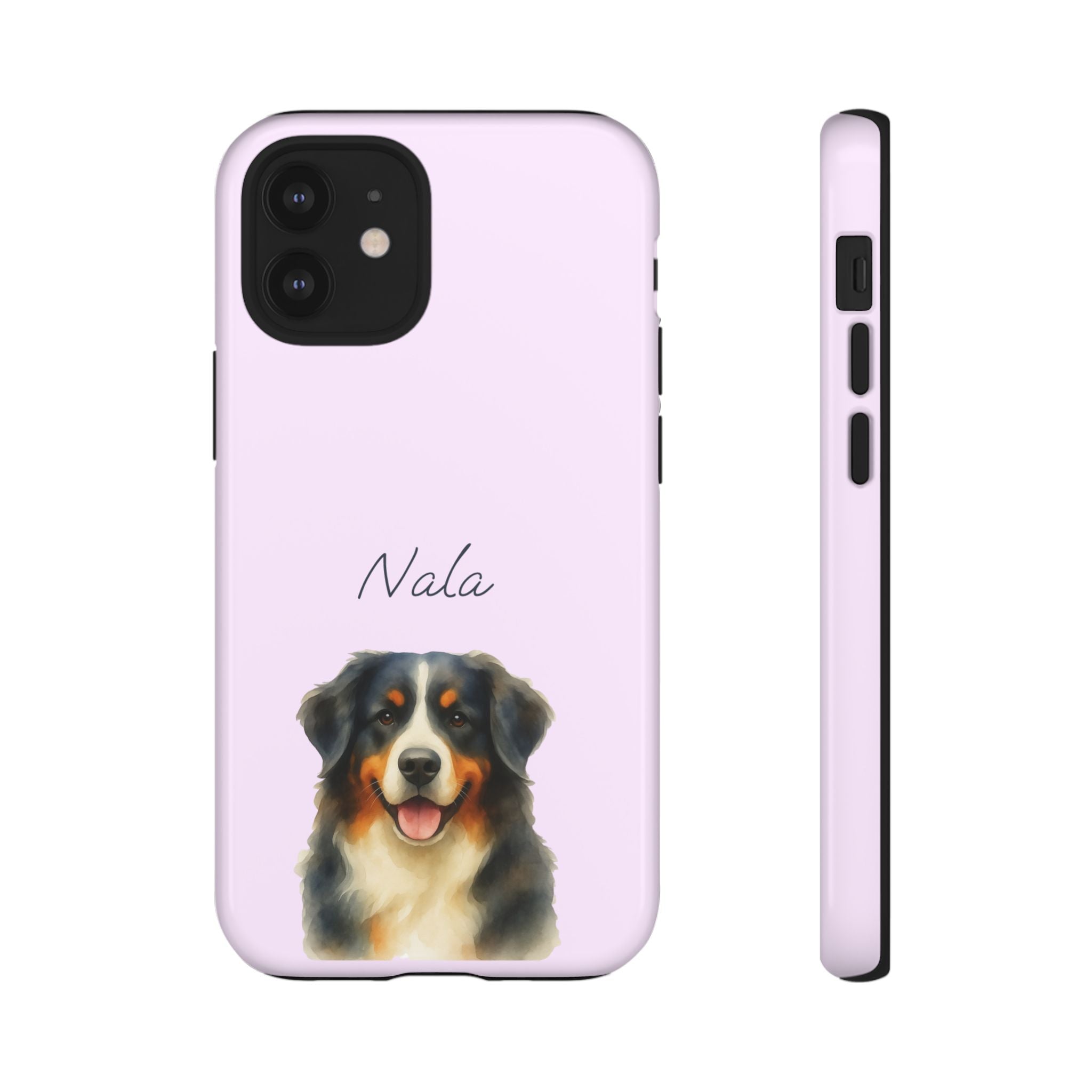 Pet Aquarell Lavendel – Personalisierte Handyhülle mit Dual-Layer-Schutz