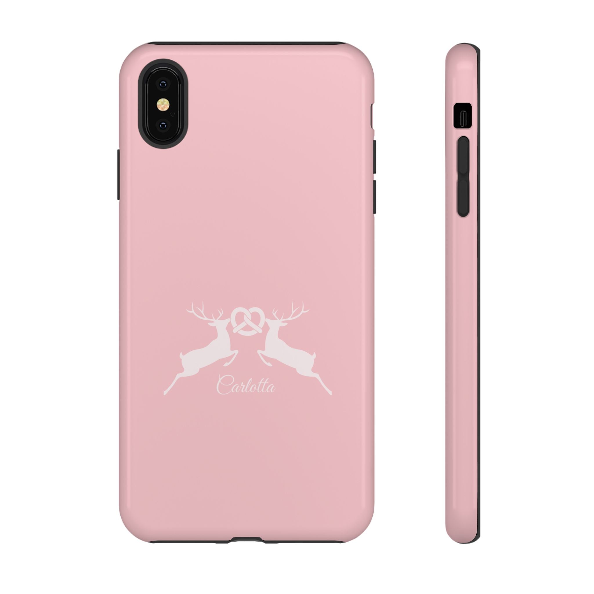 HIRSCH ROSE – Personalisierte Handyhülle mit Dual-Layer-Schutz
