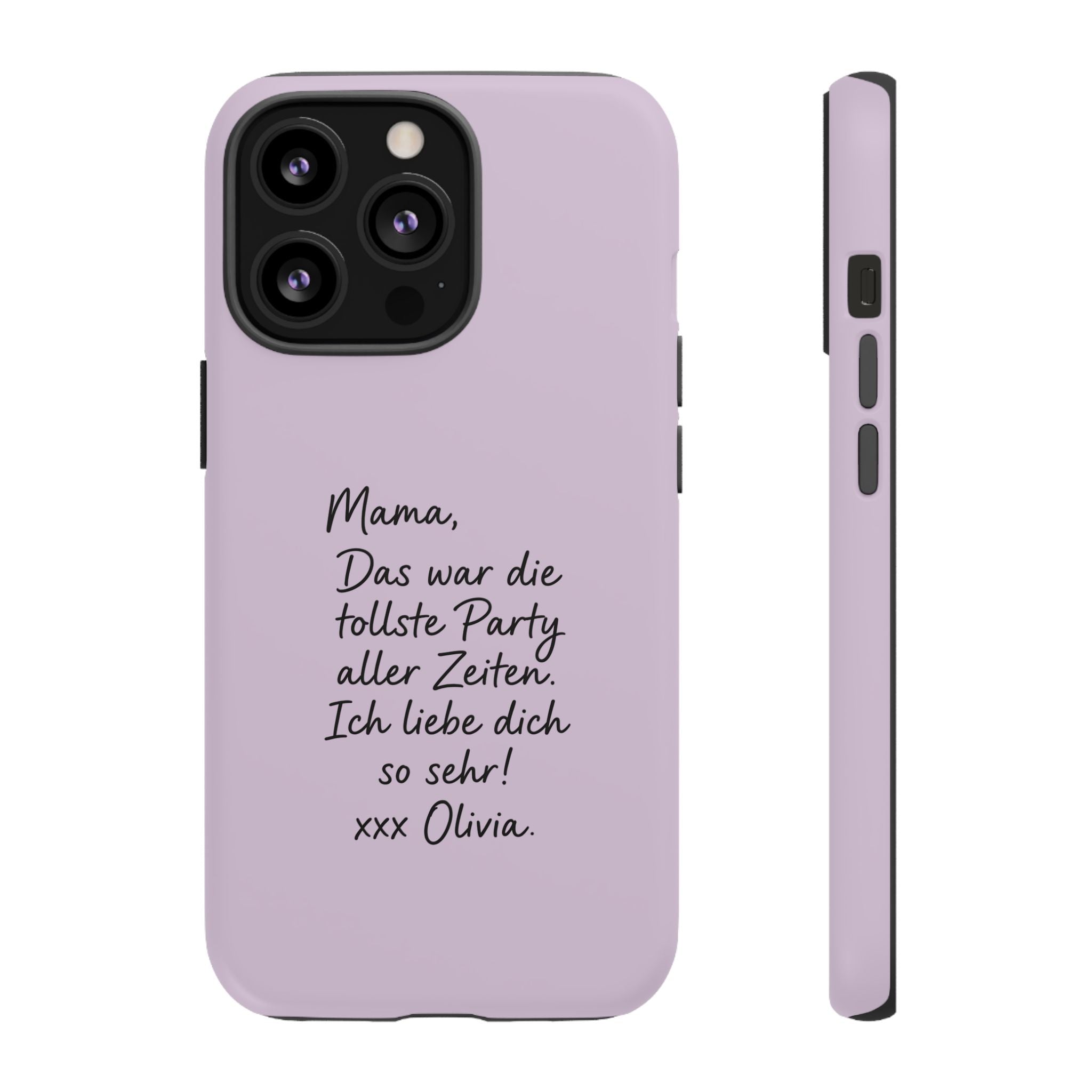 LAVENDER HANDWRITTEN NOTE – Personalisierte Handyhülle mit Dual-Layer-Schutz