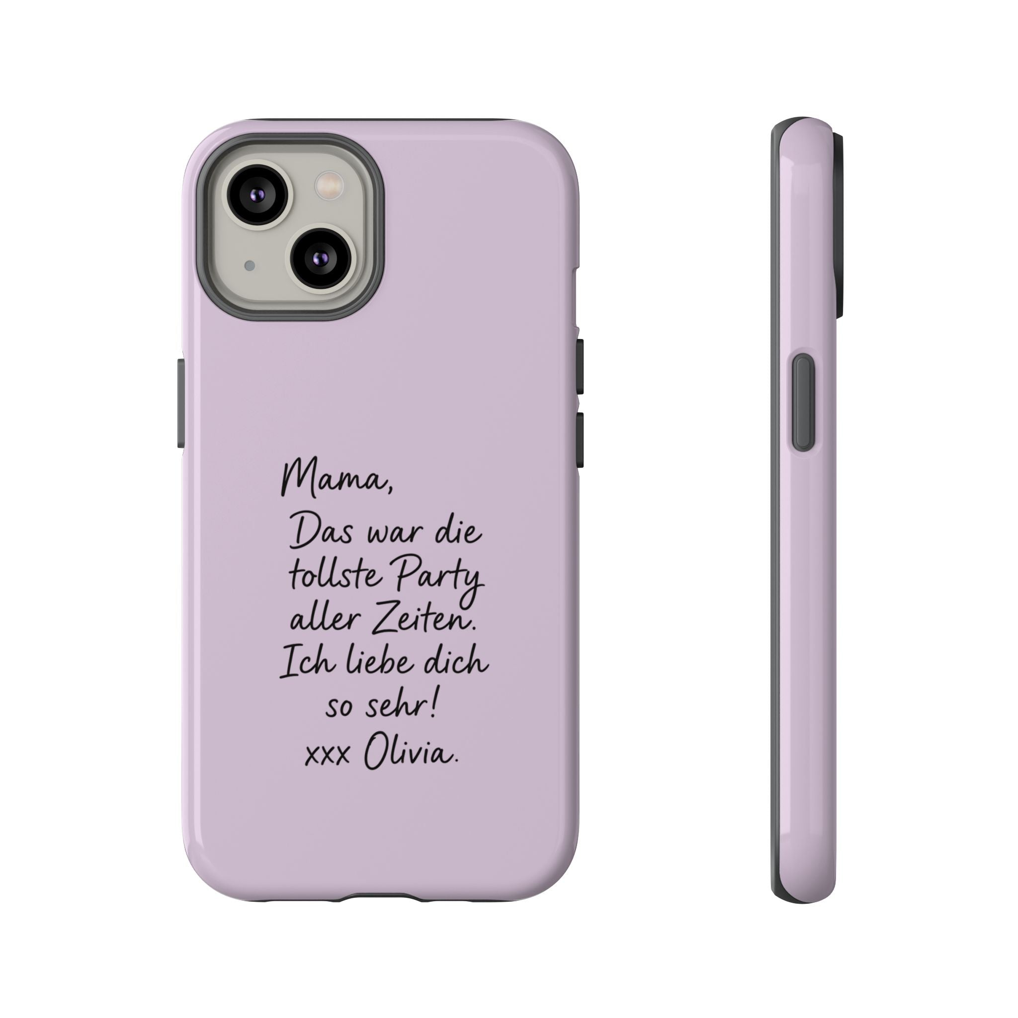 LAVENDER HANDWRITTEN NOTE – Personalisierte Handyhülle mit Dual-Layer-Schutz