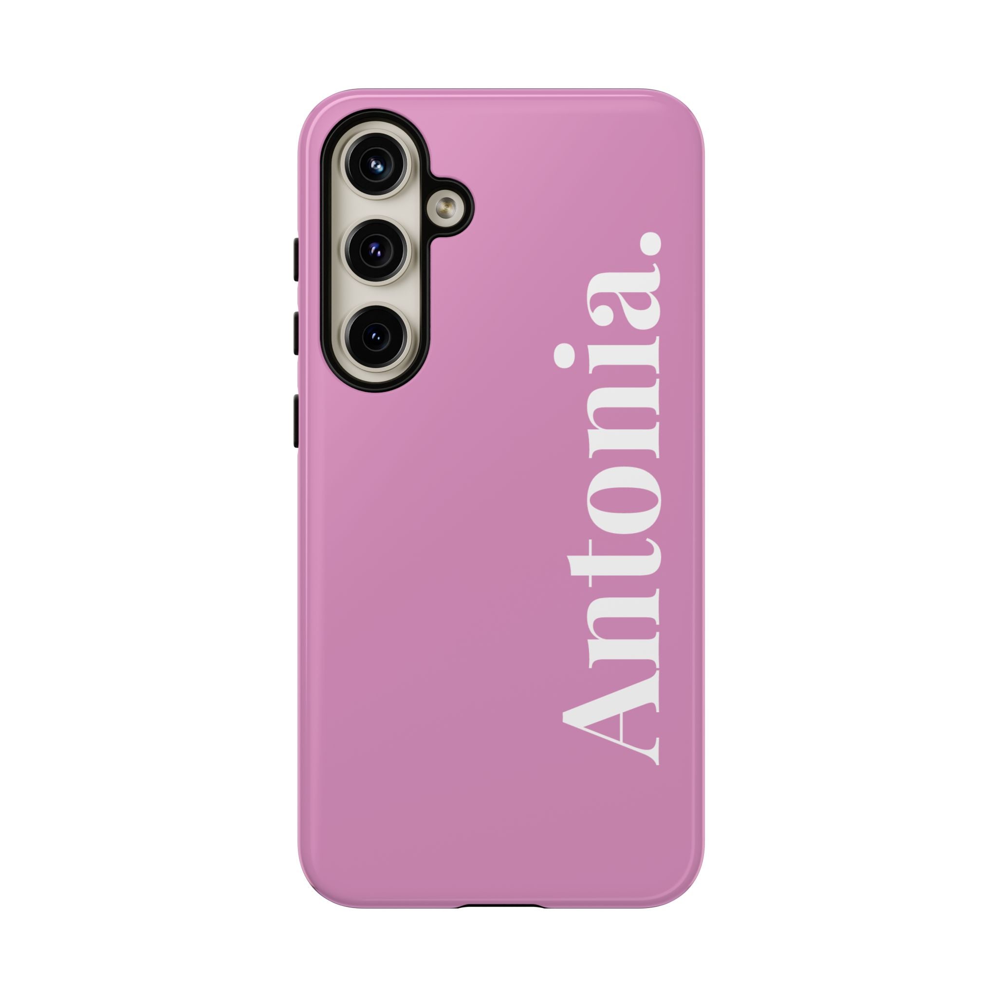 PINK BOLD NAME – Personalisierte Handyhülle mit Dual-Layer-Schutz