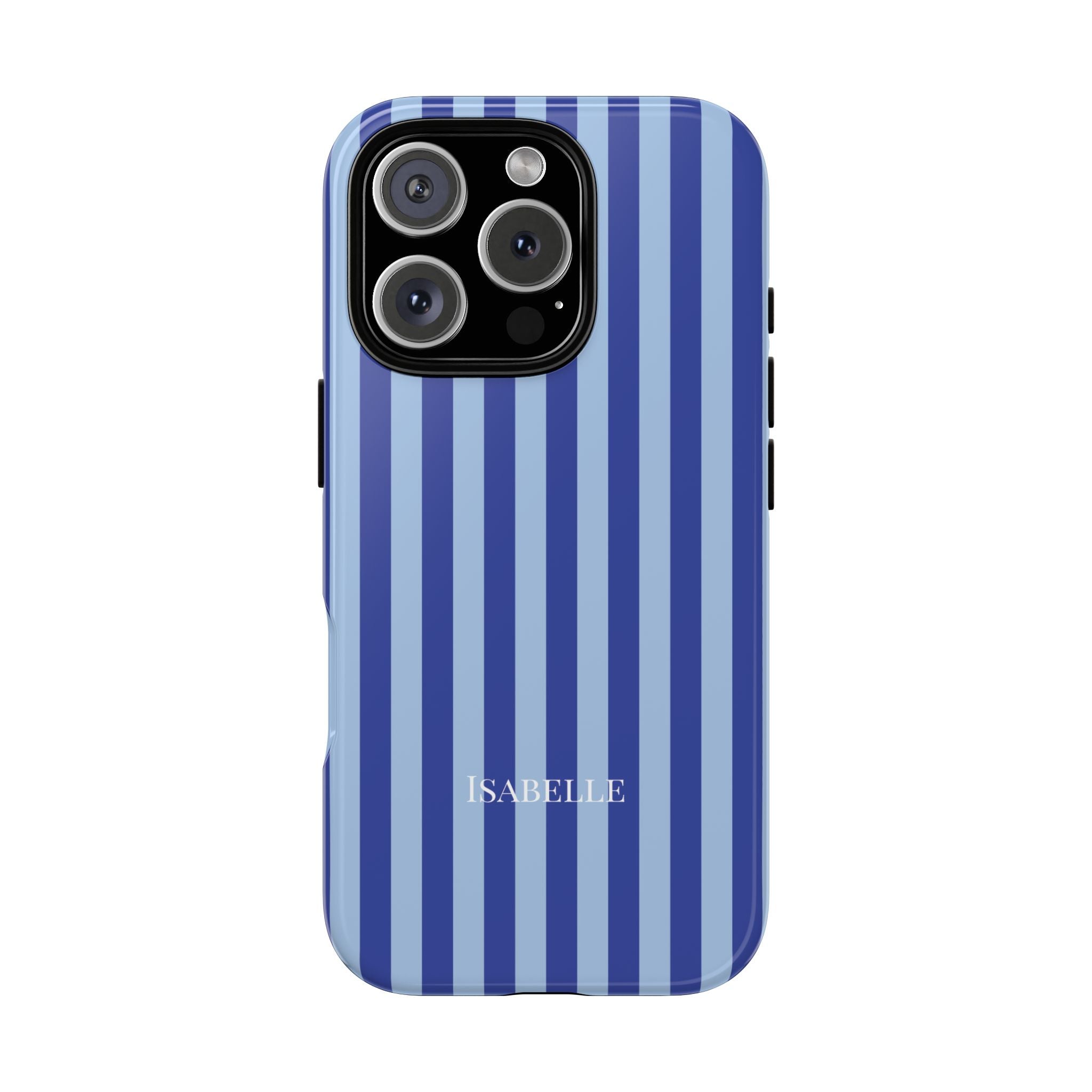 OCEAN BLUE STRIPES – Personalisierte Handyhülle mit Dual-Layer-Schutz