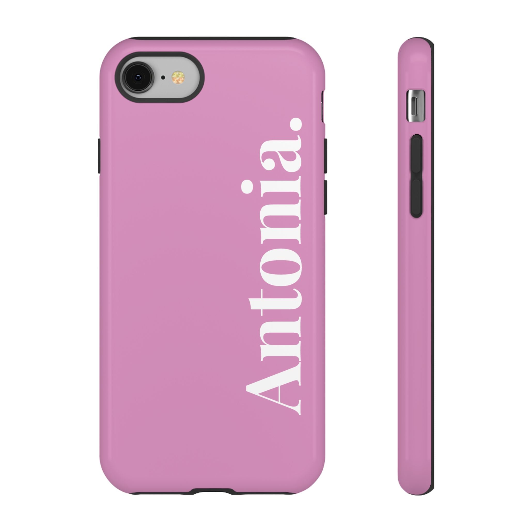 PINK BOLD NAME – Personalisierte Handyhülle mit Dual-Layer-Schutz