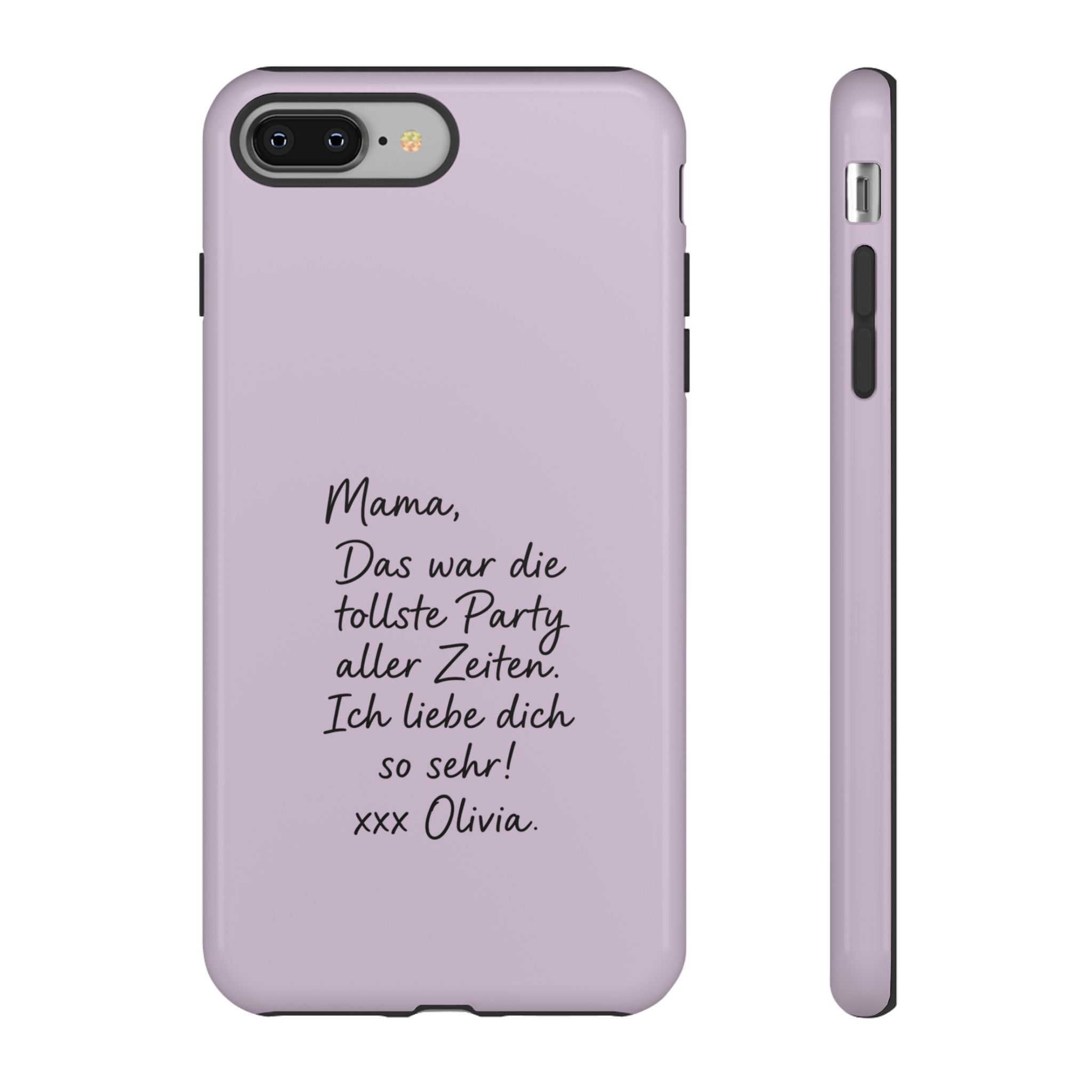 LAVENDER HANDWRITTEN NOTE – Personalisierte Handyhülle mit Dual-Layer-Schutz