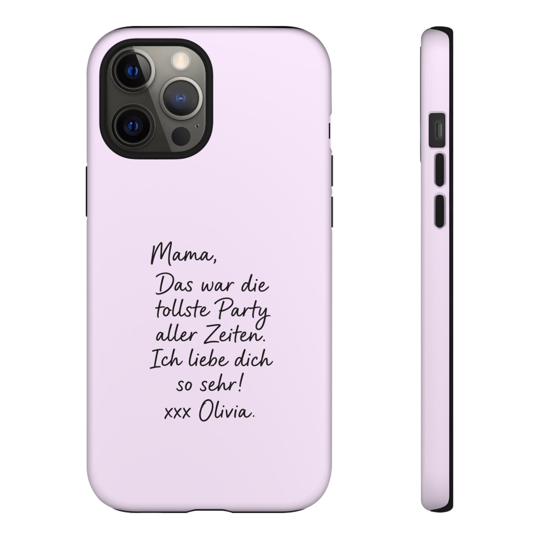 LAVENDEL mit handgeschriebener Notiz – Personalisierte Handyhülle mit Dual-Layer-Schutz