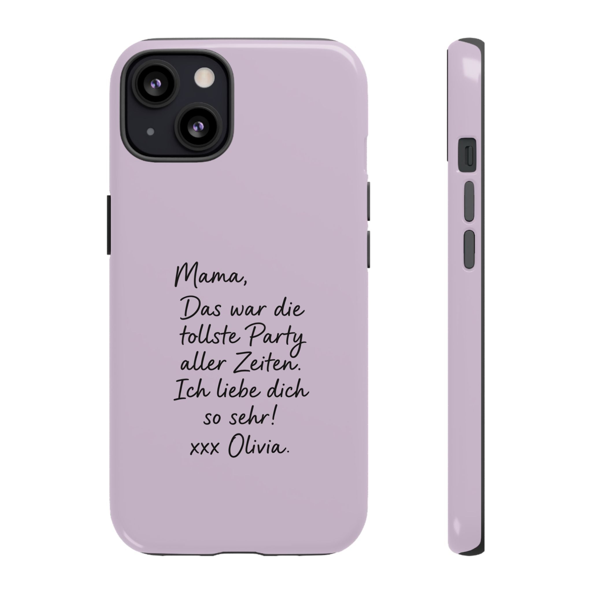 LAVENDER HANDWRITTEN NOTE – Personalisierte Handyhülle mit Dual-Layer-Schutz