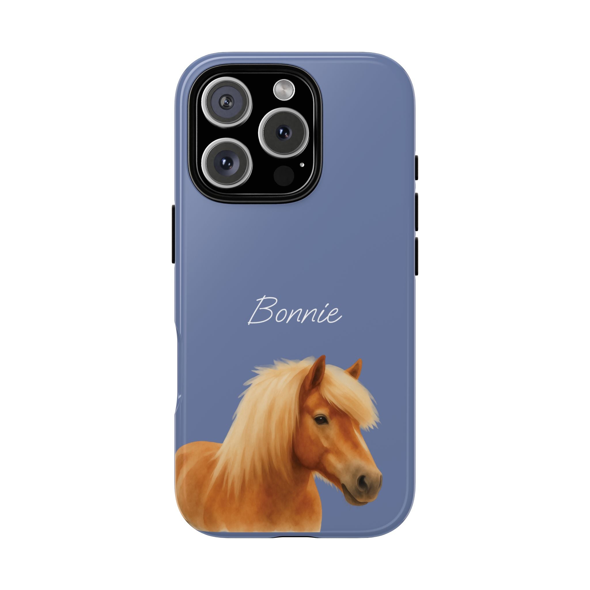 PET AQUARELL DUSTY BLUE – Personalisierte Handyhülle mit Dual-Layer-Schutz