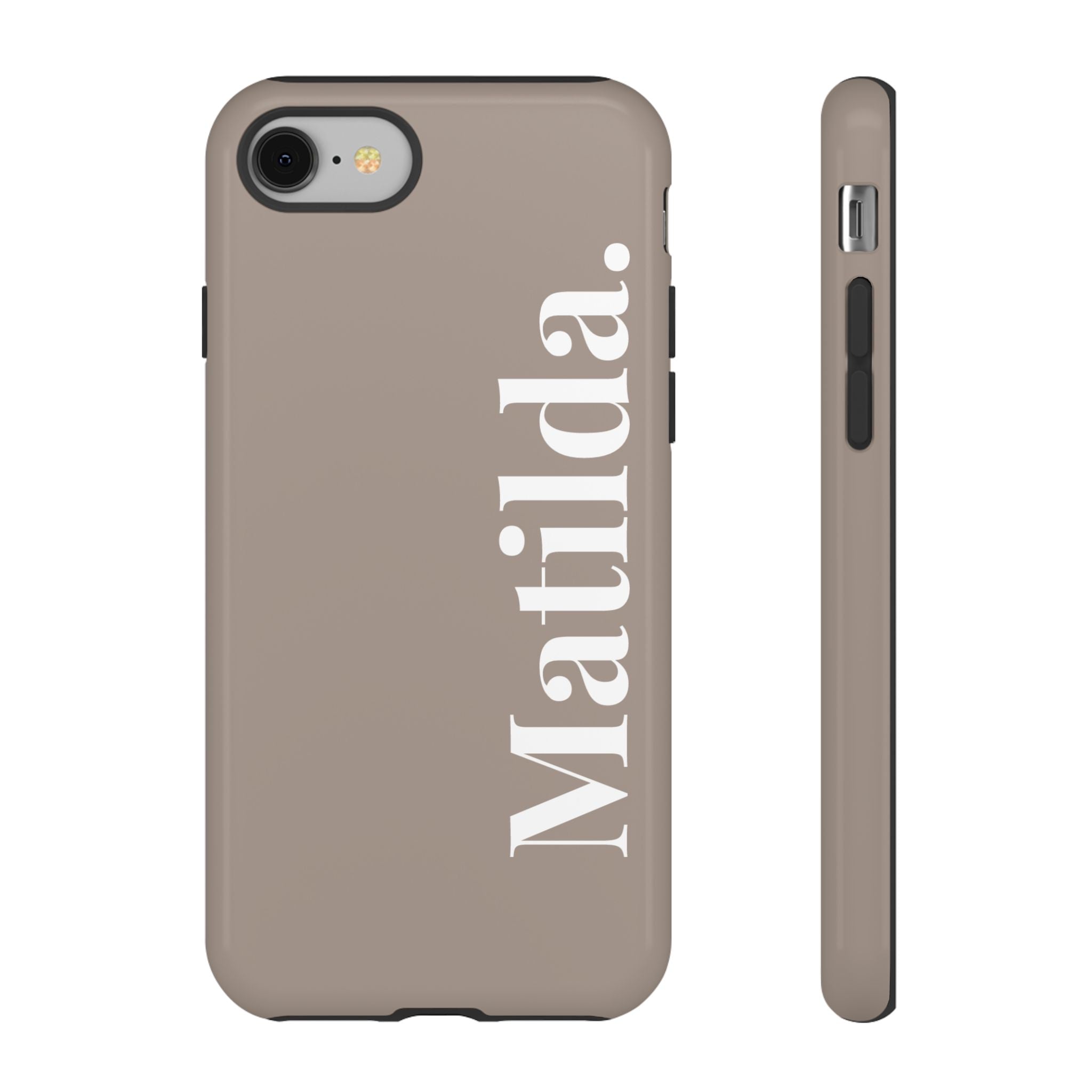 MOCCA BOLD NAME – Personalisierte Handyhülle mit Dual-Layer-Schutz