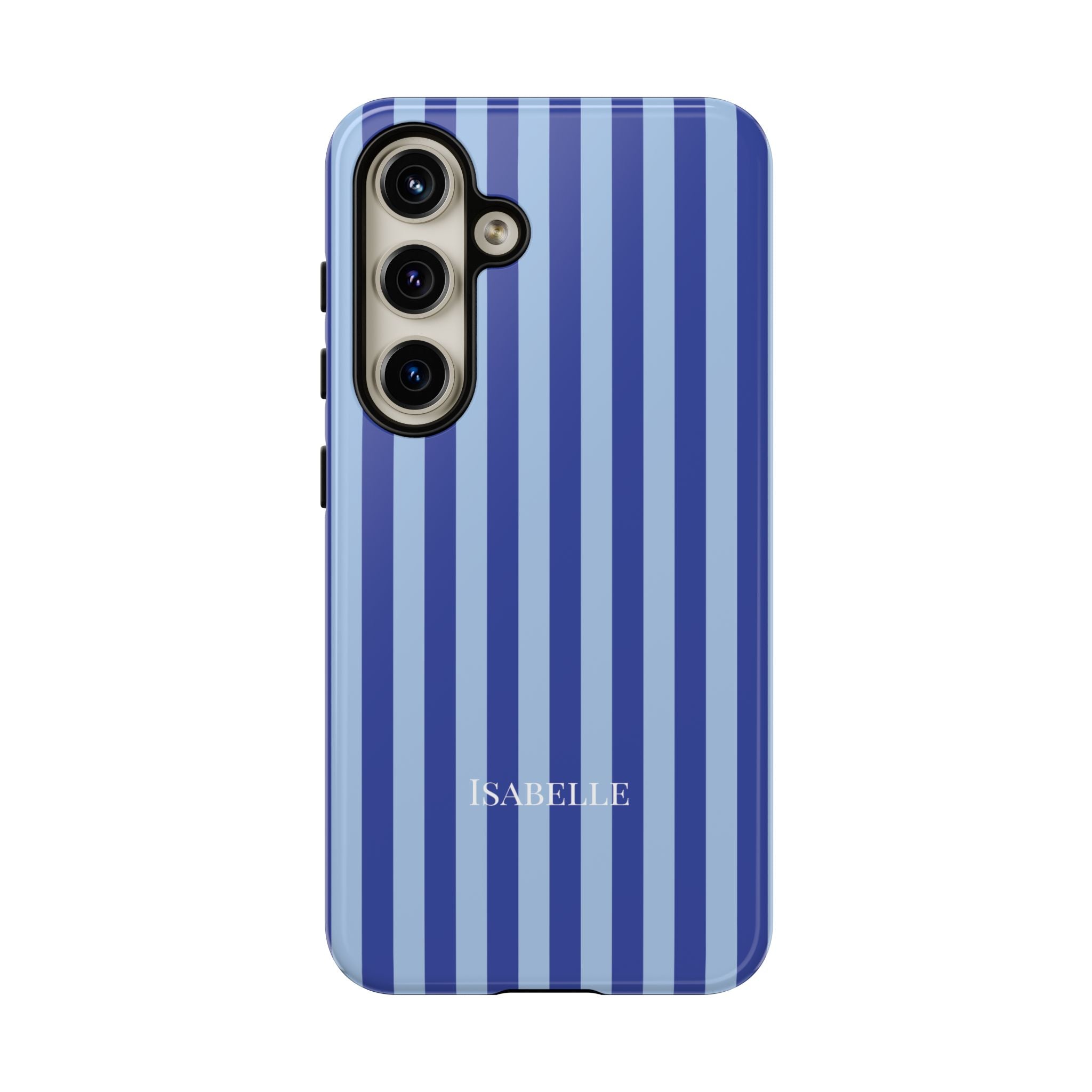 OCEAN BLUE STRIPES – Personalisierte Handyhülle mit Dual-Layer-Schutz