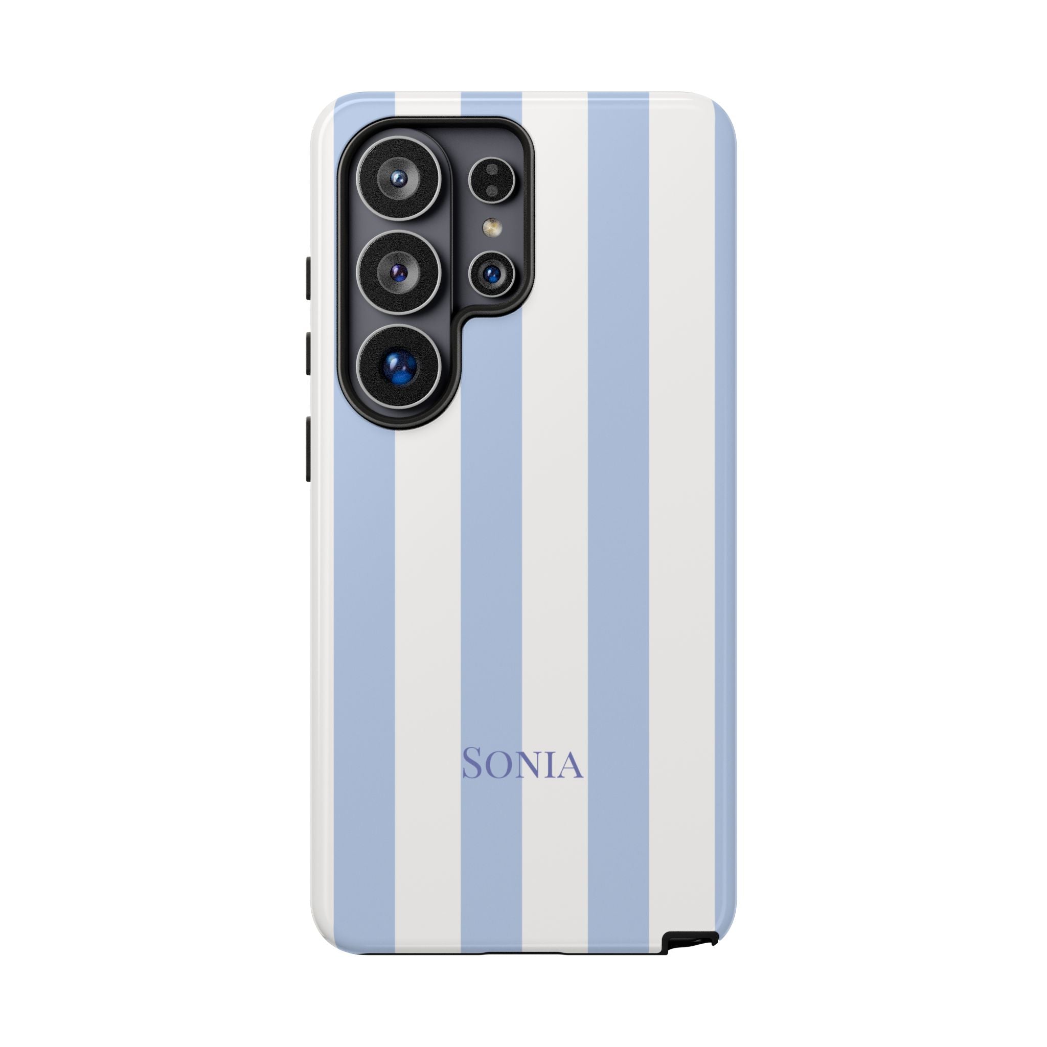 LIGHT BLUE STRIPES – Personalisierte Handyhülle mit Dual-Layer-Schutz