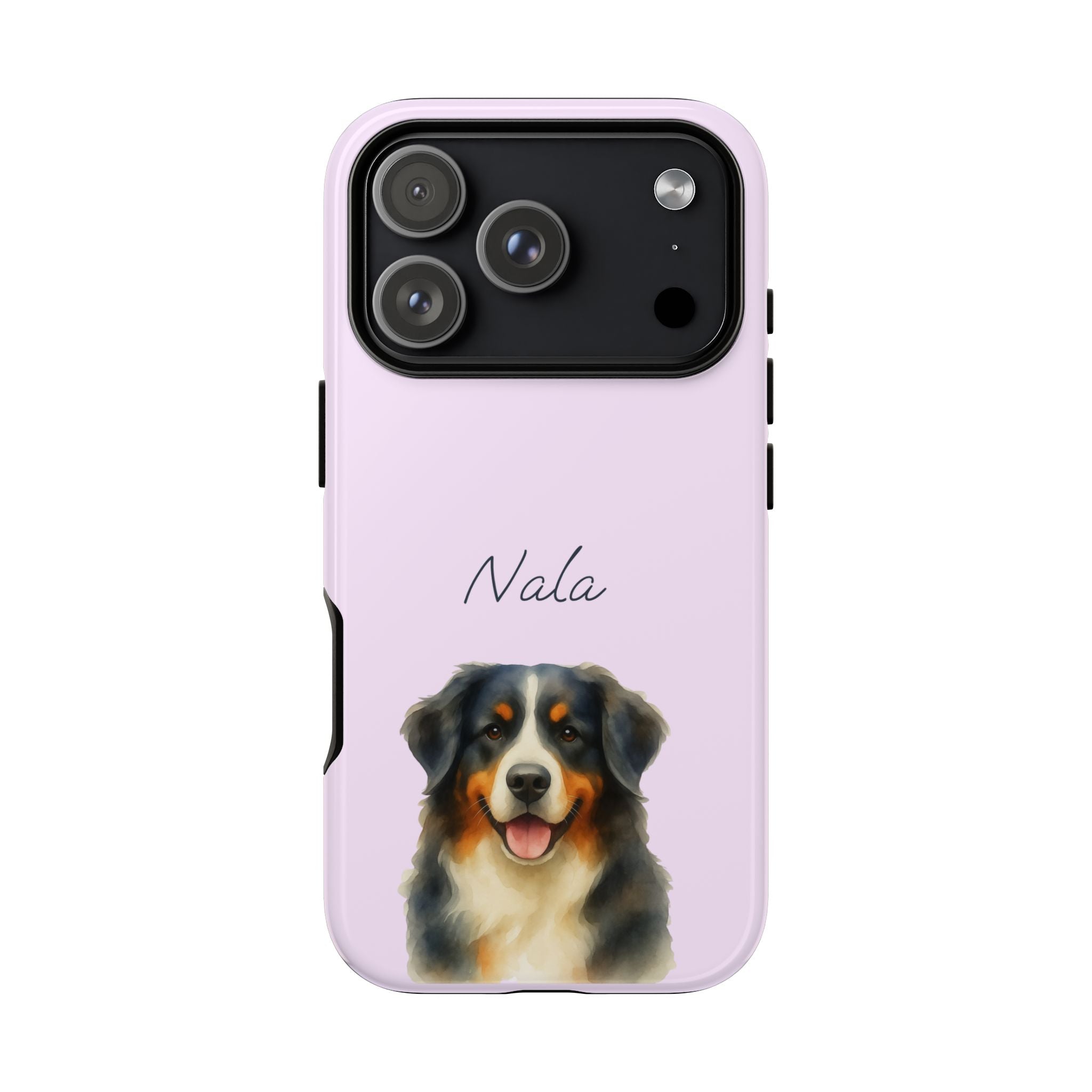 Pet Aquarell Lavendel – Personalisierte Handyhülle mit Dual-Layer-Schutz