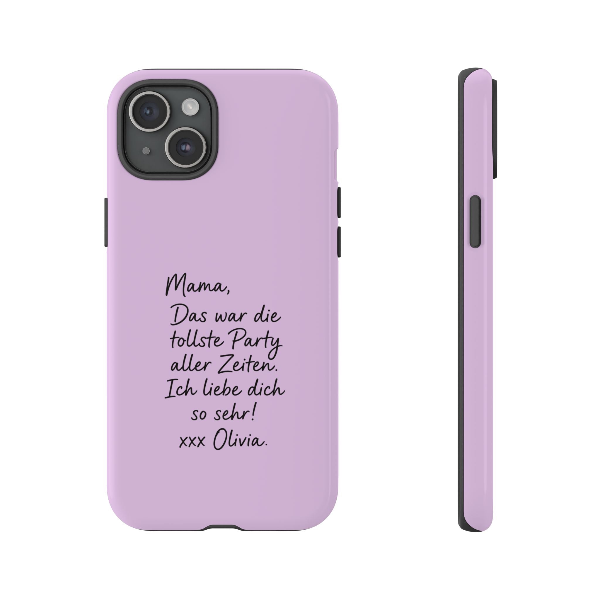 LAVENDEL mit handgeschriebener Notiz – Personalisierte Handyhülle mit Dual-Layer-Schutz