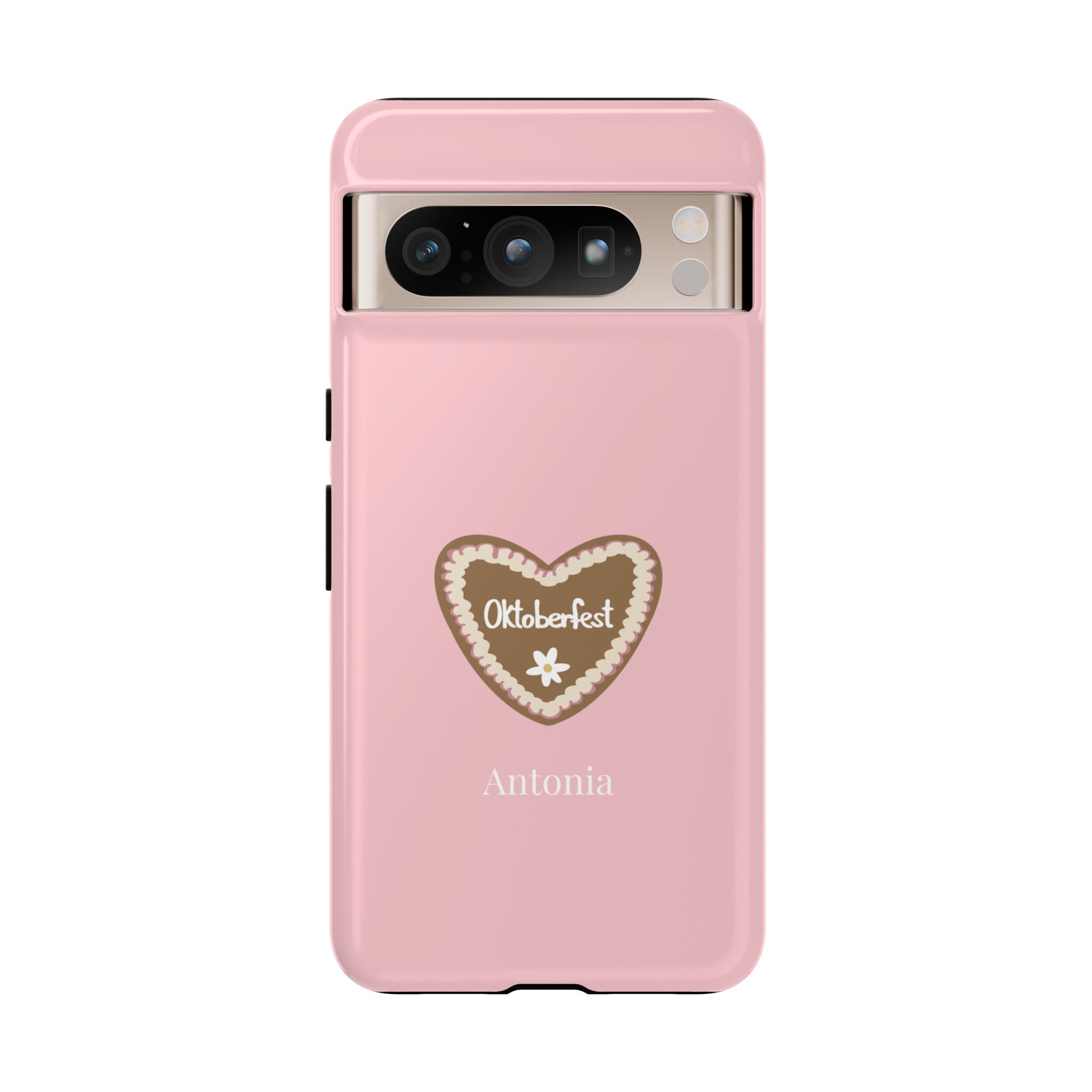 OKTOBERFEST HERZ ROSE – Personalisierte Handyhülle mit Dual-Layer-Schutz
