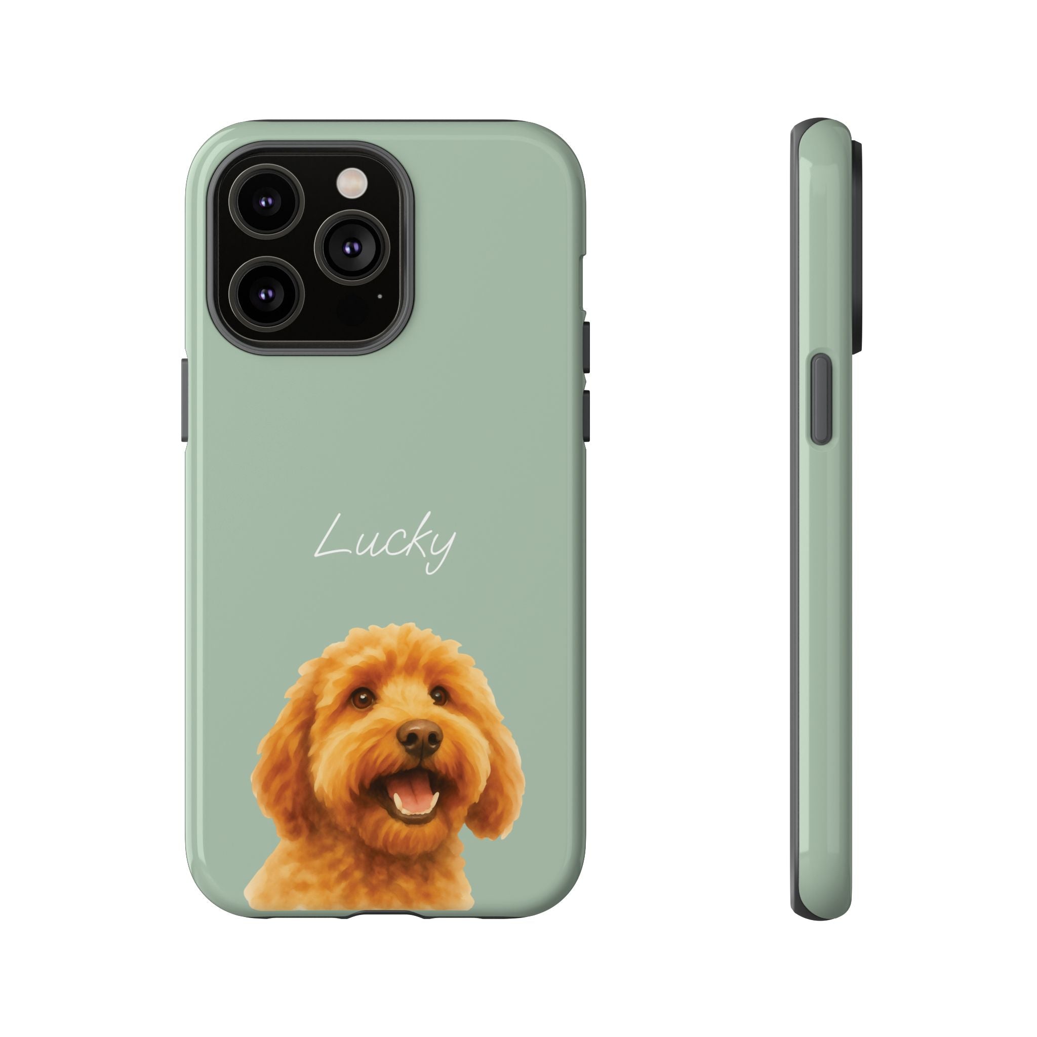 PET AQUARELL SALBEI – Personalisierte Handyhülle mit Dual-Layer-Schutz