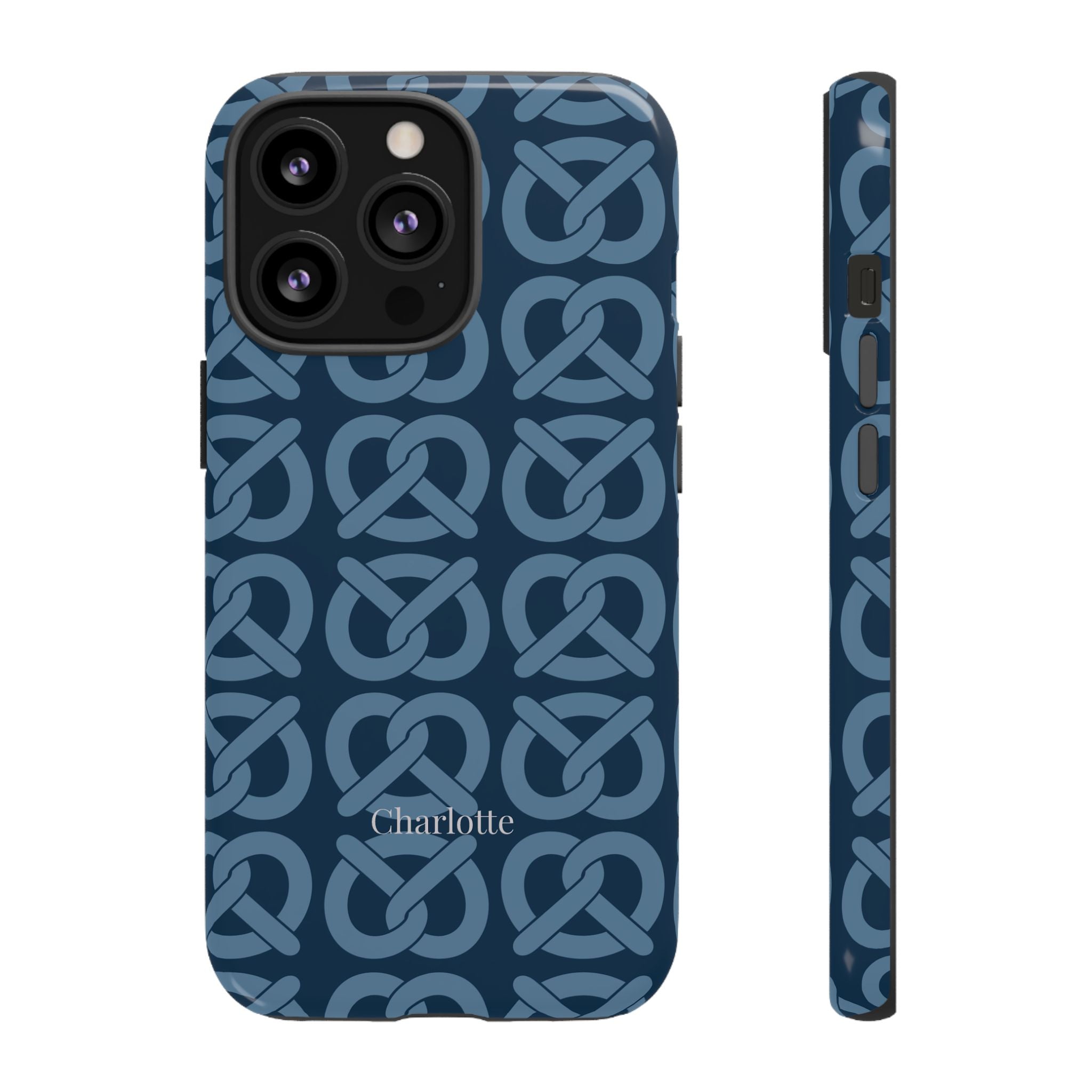 BREZN MONOGRAMM NACHTBLAU – Personalisierte Handyhülle mit Dual-Layer-Schutz