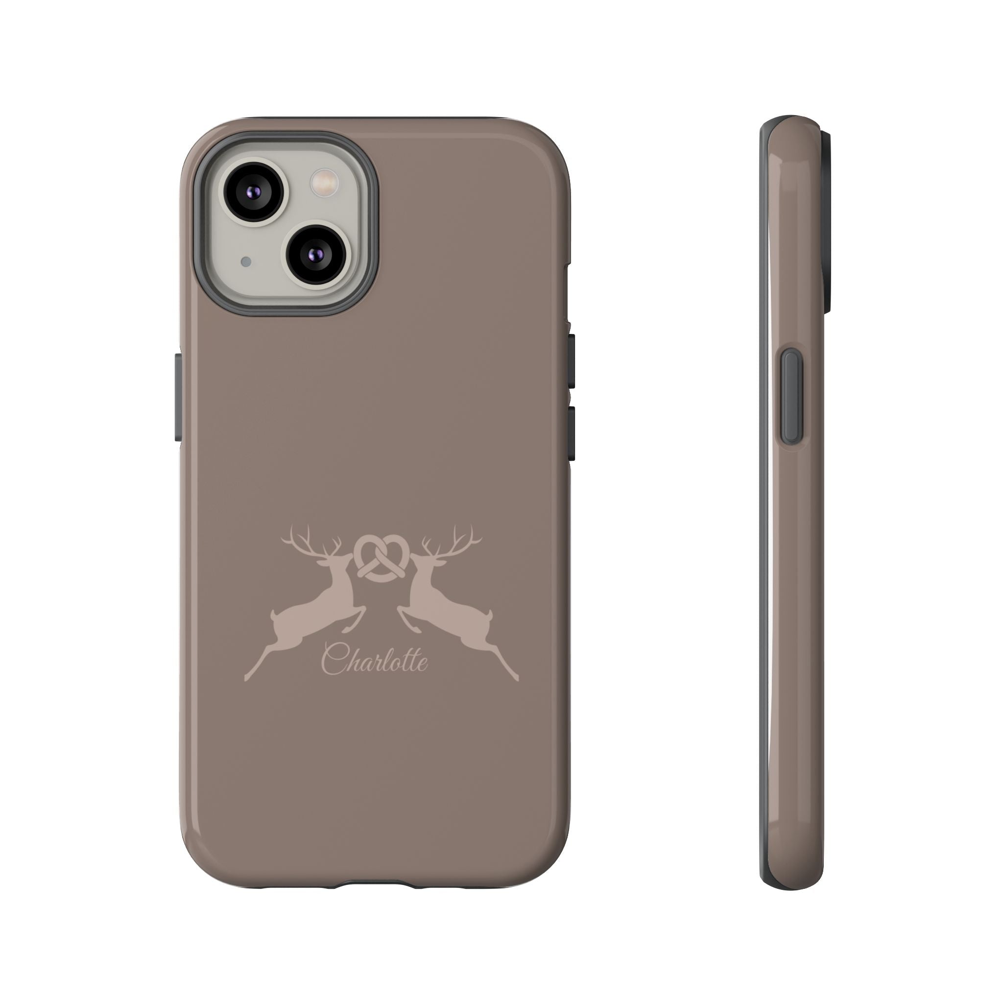 HIRSCH MOCCA – Personalisierte Handyhülle mit Dual-Layer-Schutz